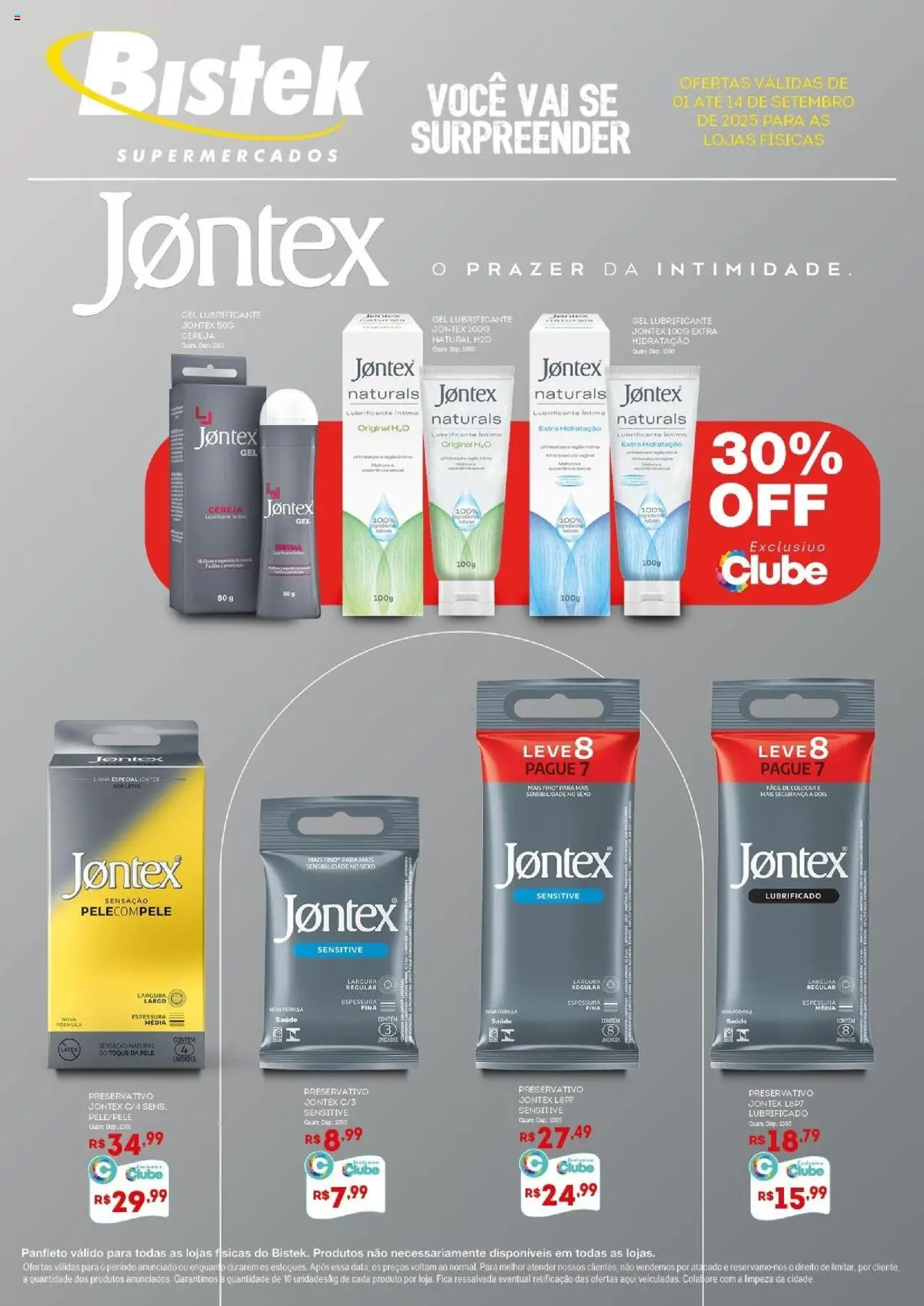 Bistek Supermercados folheto "Ofertas Lâmina Jontex e Olla" válido a partir de 01/09/2025 - número de página 1