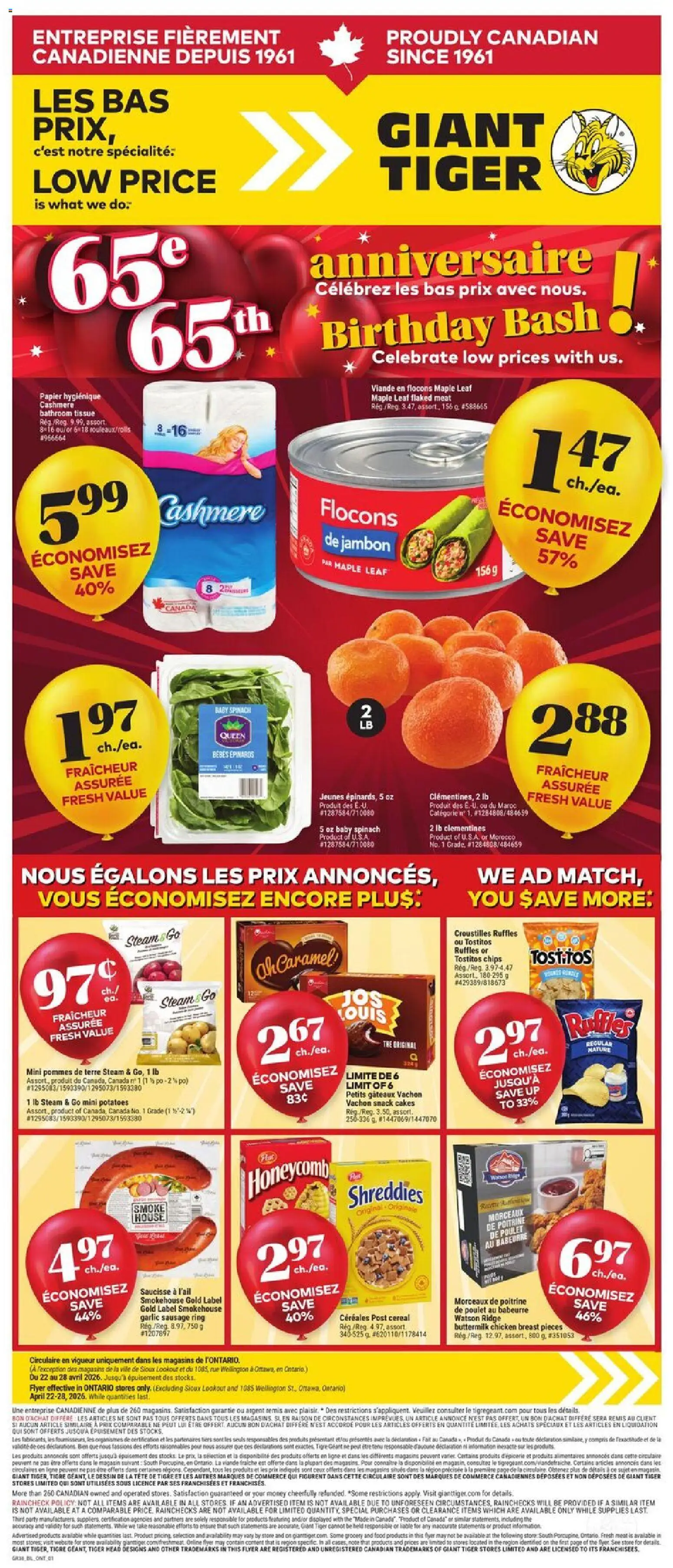 Preview of leaflet Giant Tiger Circulaire from shop Giant Tiger is valid from Apr 22, 2026