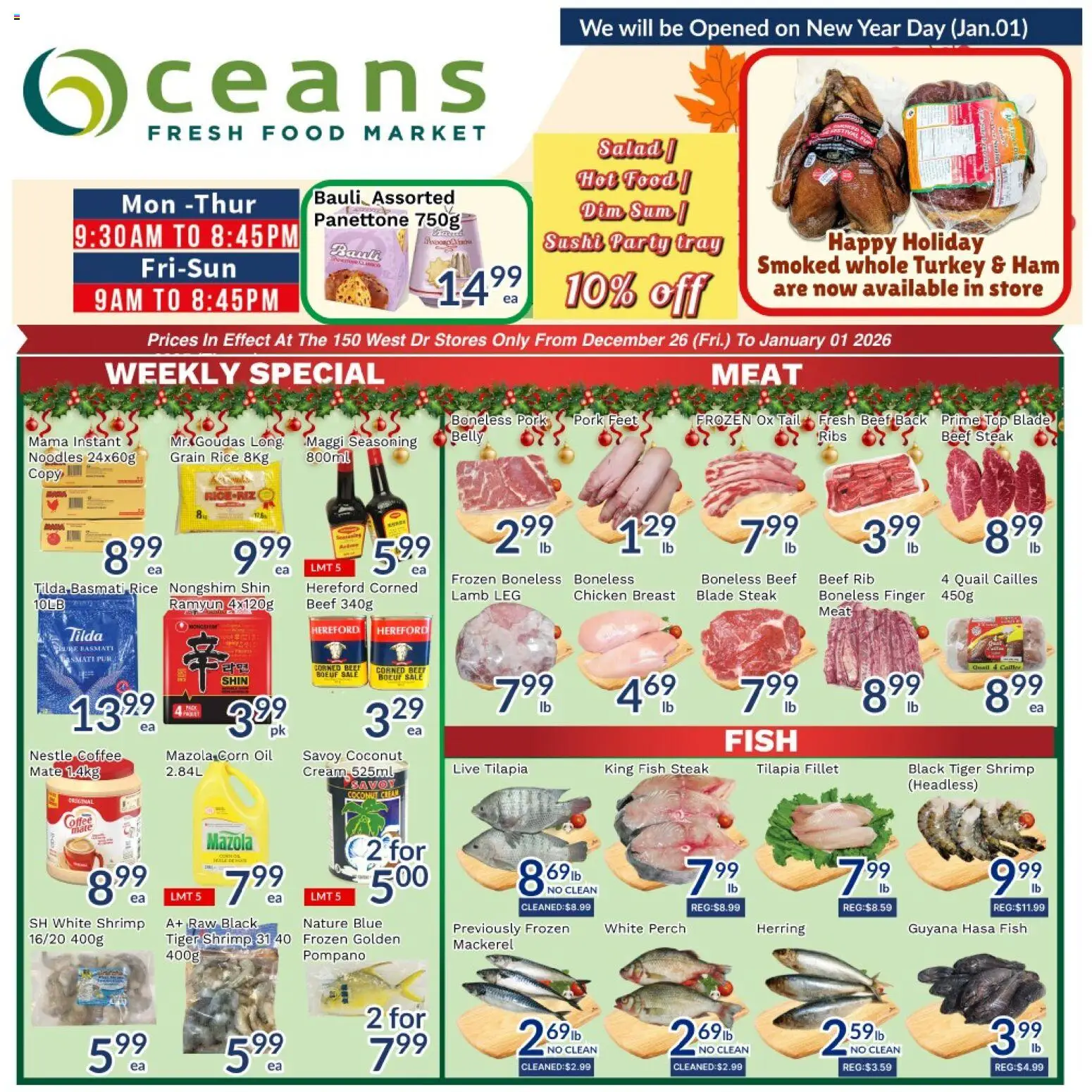 Preview of leaflet Weekly flyer / circulaire from shop Oceans is valid from Dec 26, 2025