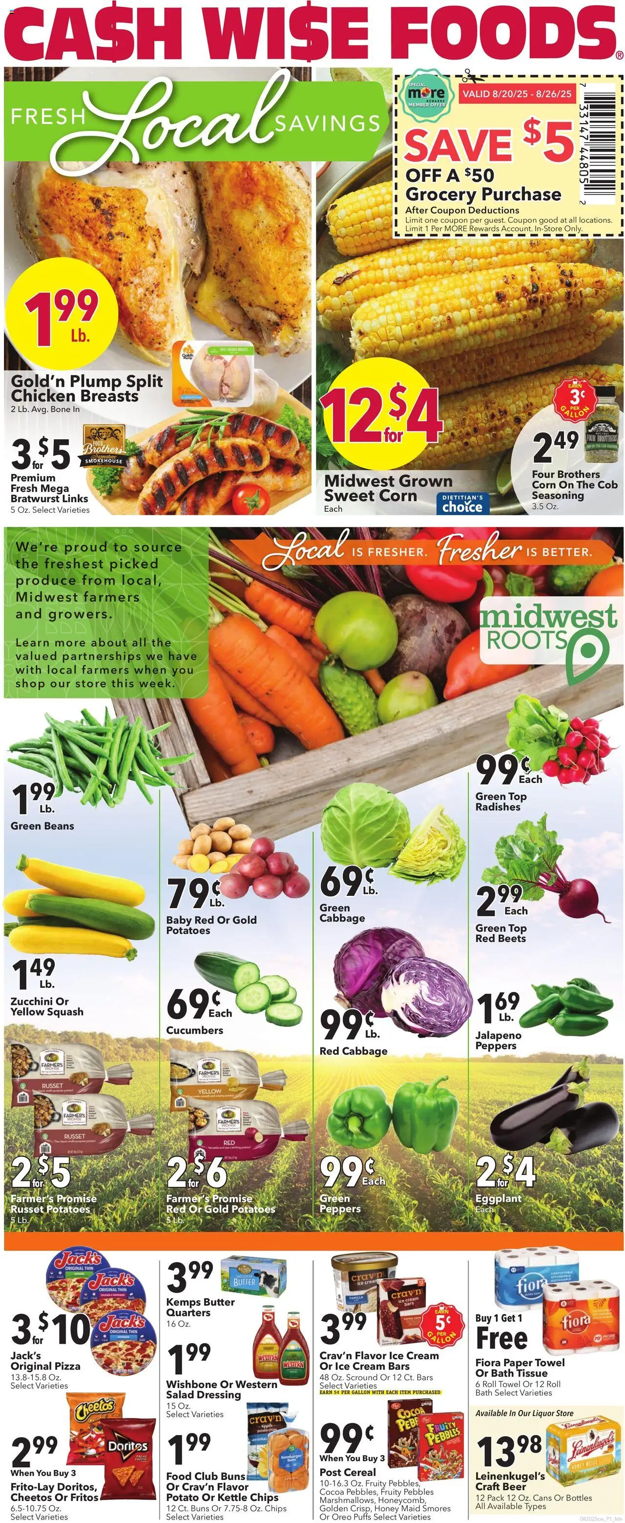 Cash Wise Weekly Ad from 08/20/2025 - Flyer - Page number 1
