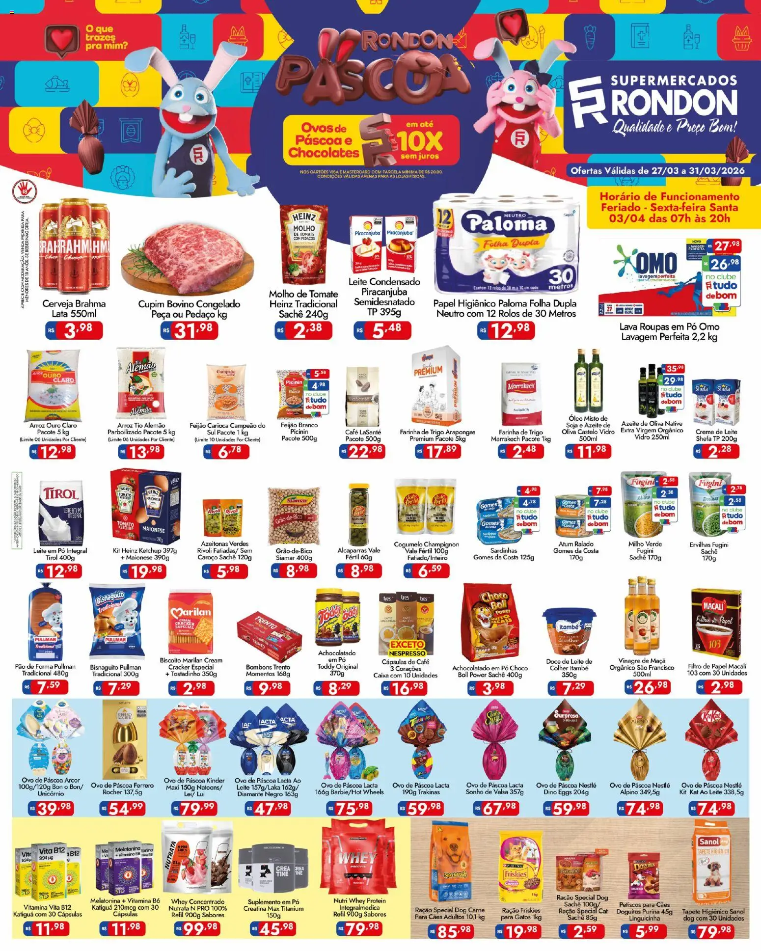Pré-Visualização do folheto "Supermercados Rondon - Ofertas da semana" da loja Supermercados Rondon válido a partir de 27/03/2026