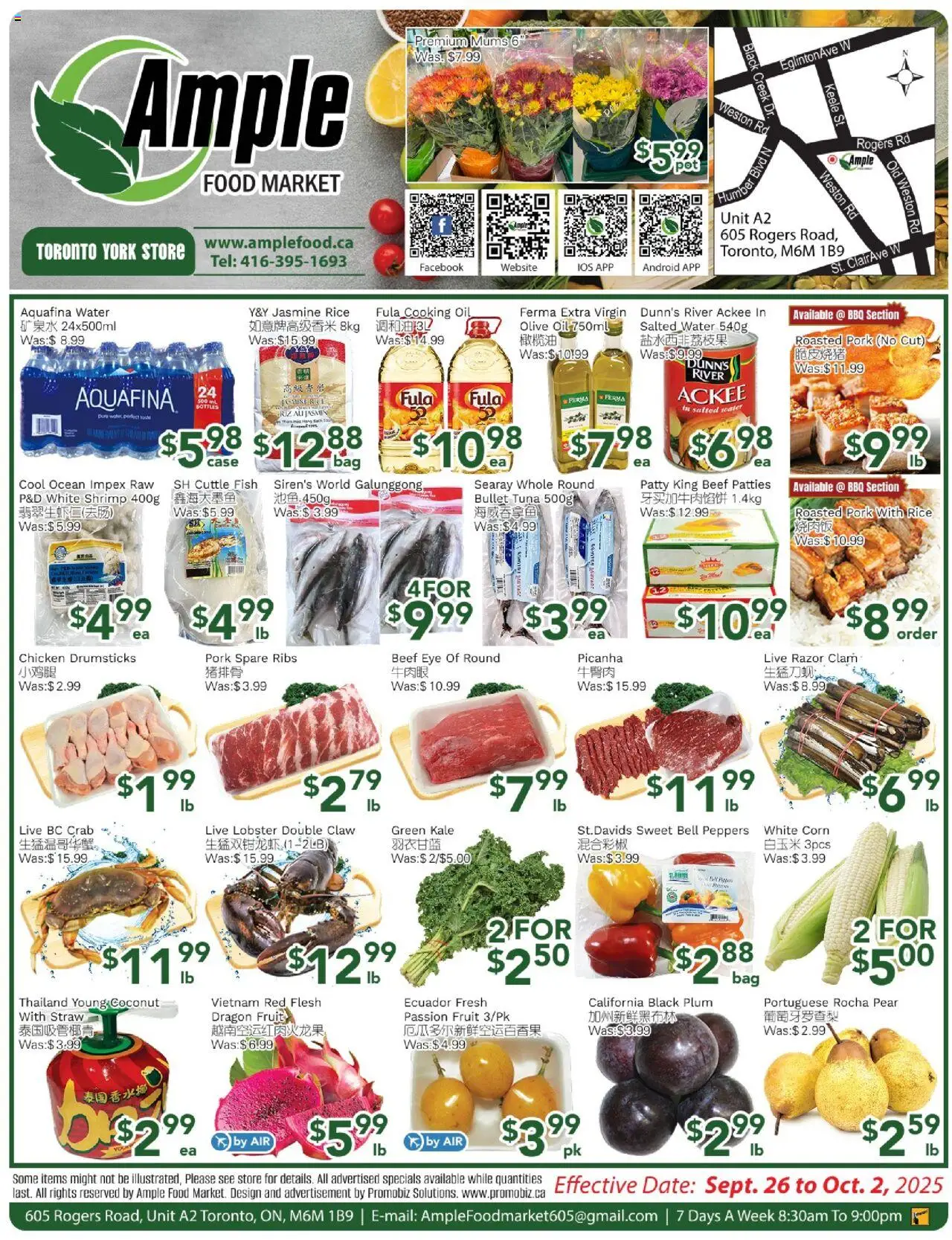 Ample Food Market flyer valid from Sep 26, 2025 - page number 1
