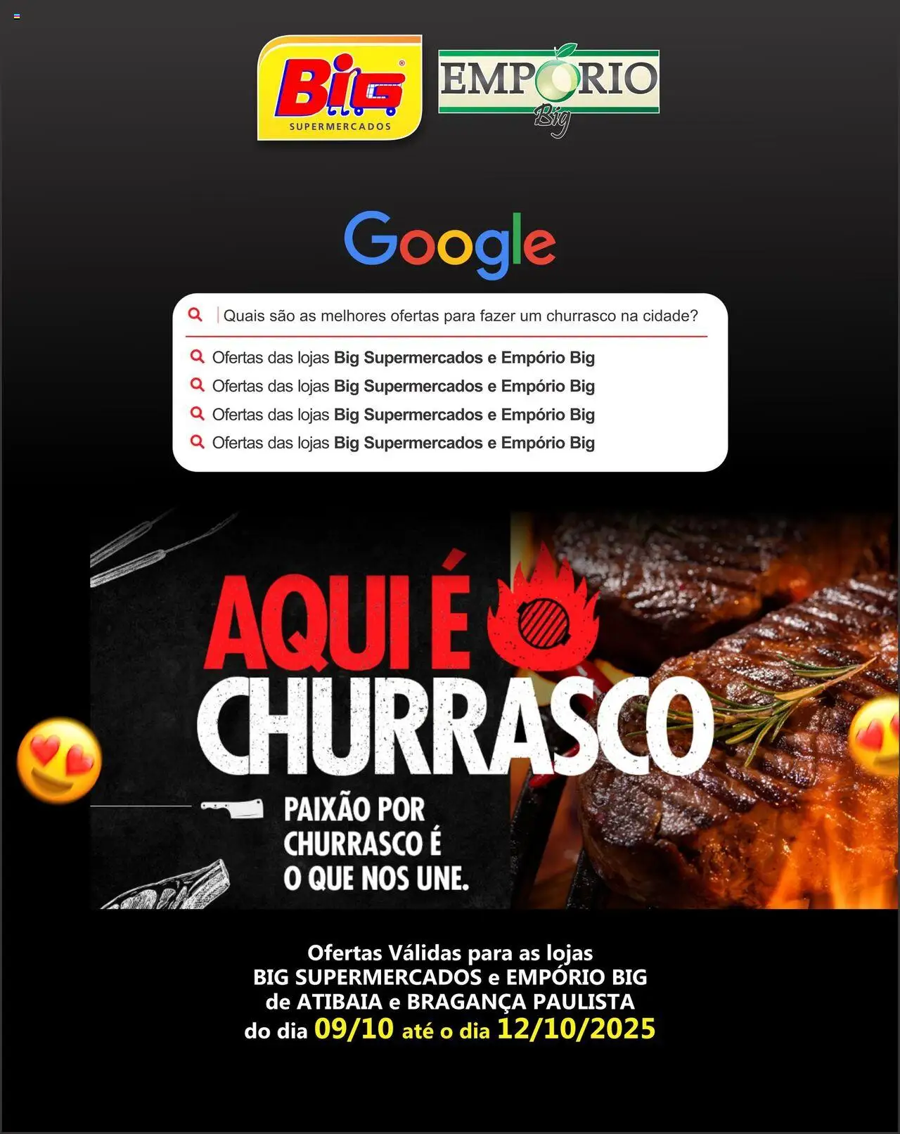 Big Supermercados folheto "Ofertas Churrasco" válido a partir de 09/10/2025 - número de página 1
