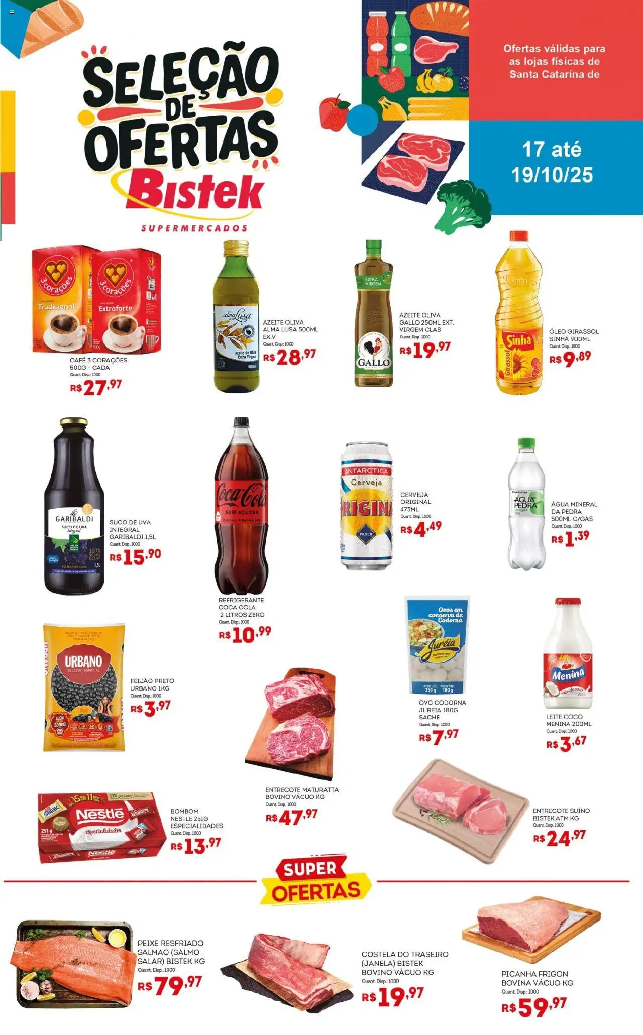 Bistek Supermercados folheto "Ofertas do Fim de Semana" válido a partir de 17/10/2025 - número de página 1