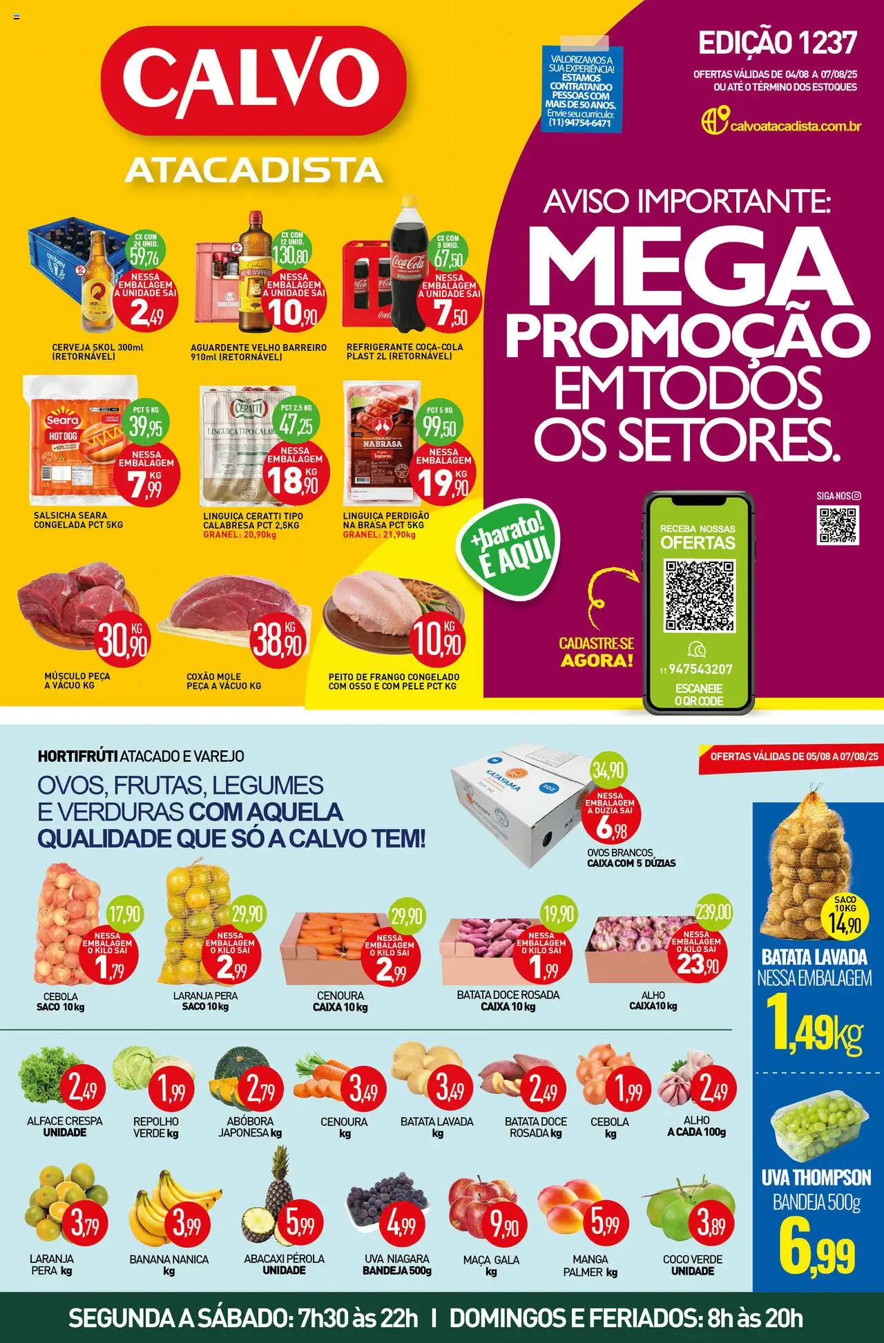 Calvo Atacadista folheto "Ofertas da semana" válido a partir de 04/08/2025 - número de página 1