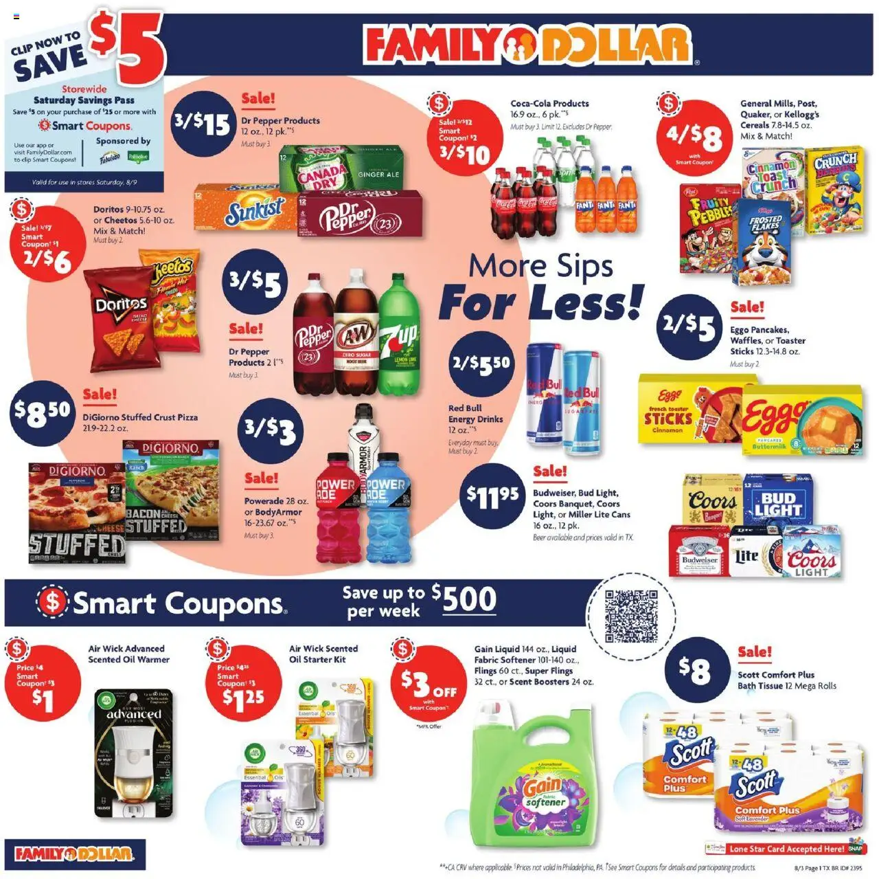 Family Dollar Weekly Ad from 08/03/2025 - Flyer - Page number 1