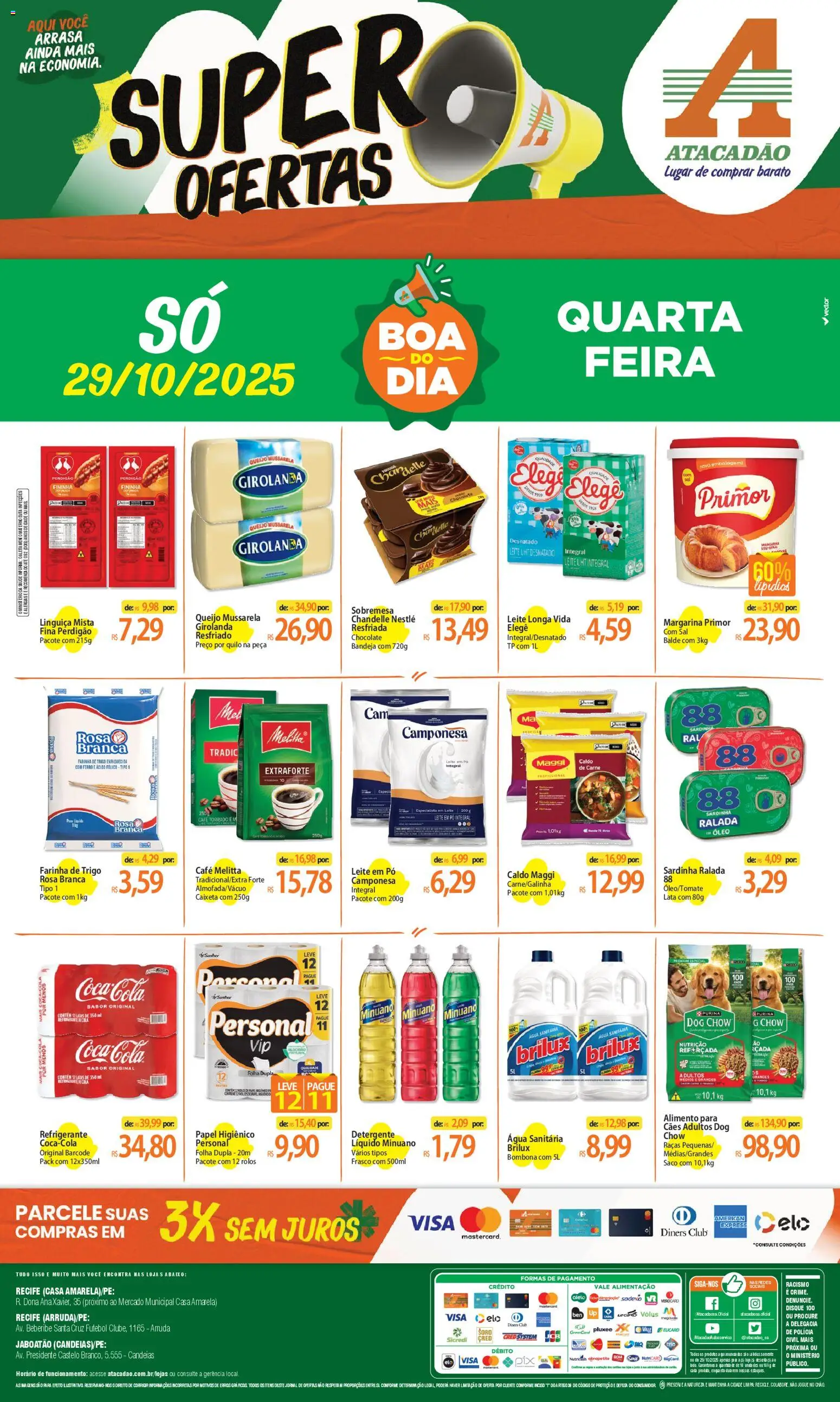 Pré-Visualização do folheto "Ofertas - PE" da loja Atacadão válido a partir de 29/10/2025