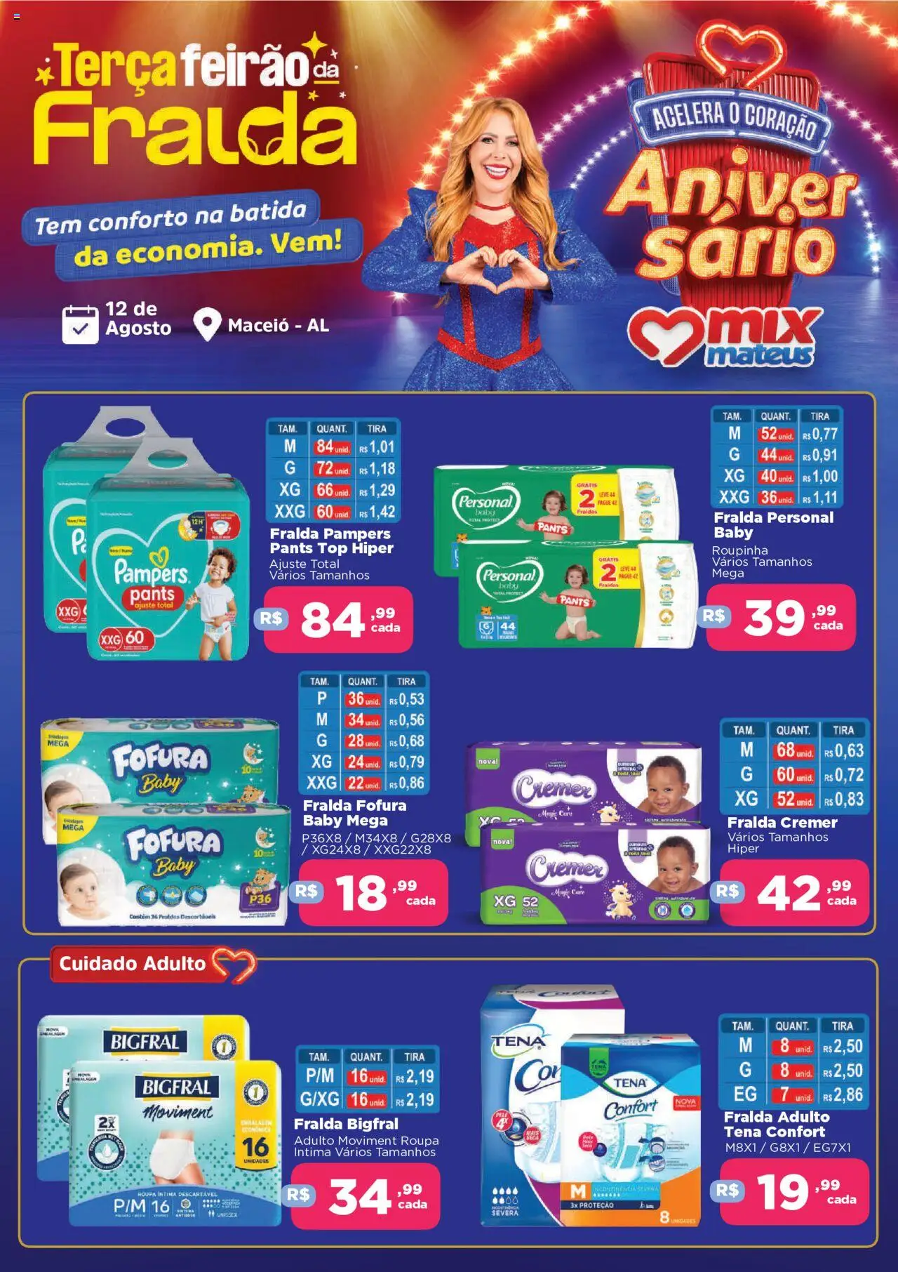 Mateus folheto "Ofertas Terça da Fralda" válido a partir de 12/08/2025 - número de página 1 - Fraldas, Fralda pampers, Pampers