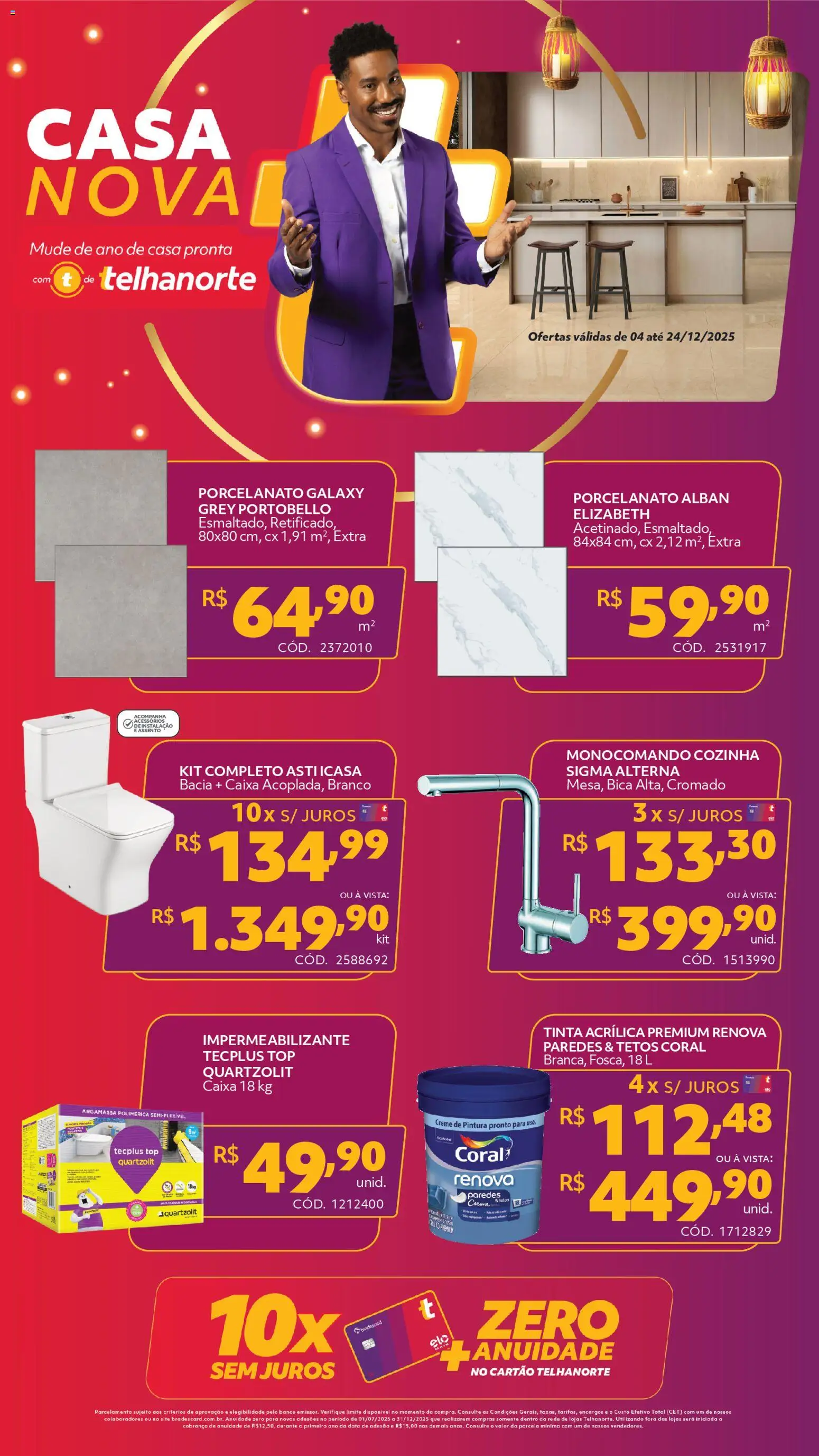 Pré-Visualização do folheto "Ofertas atuais" da loja Telhanorte válido a partir de 04/12/2025