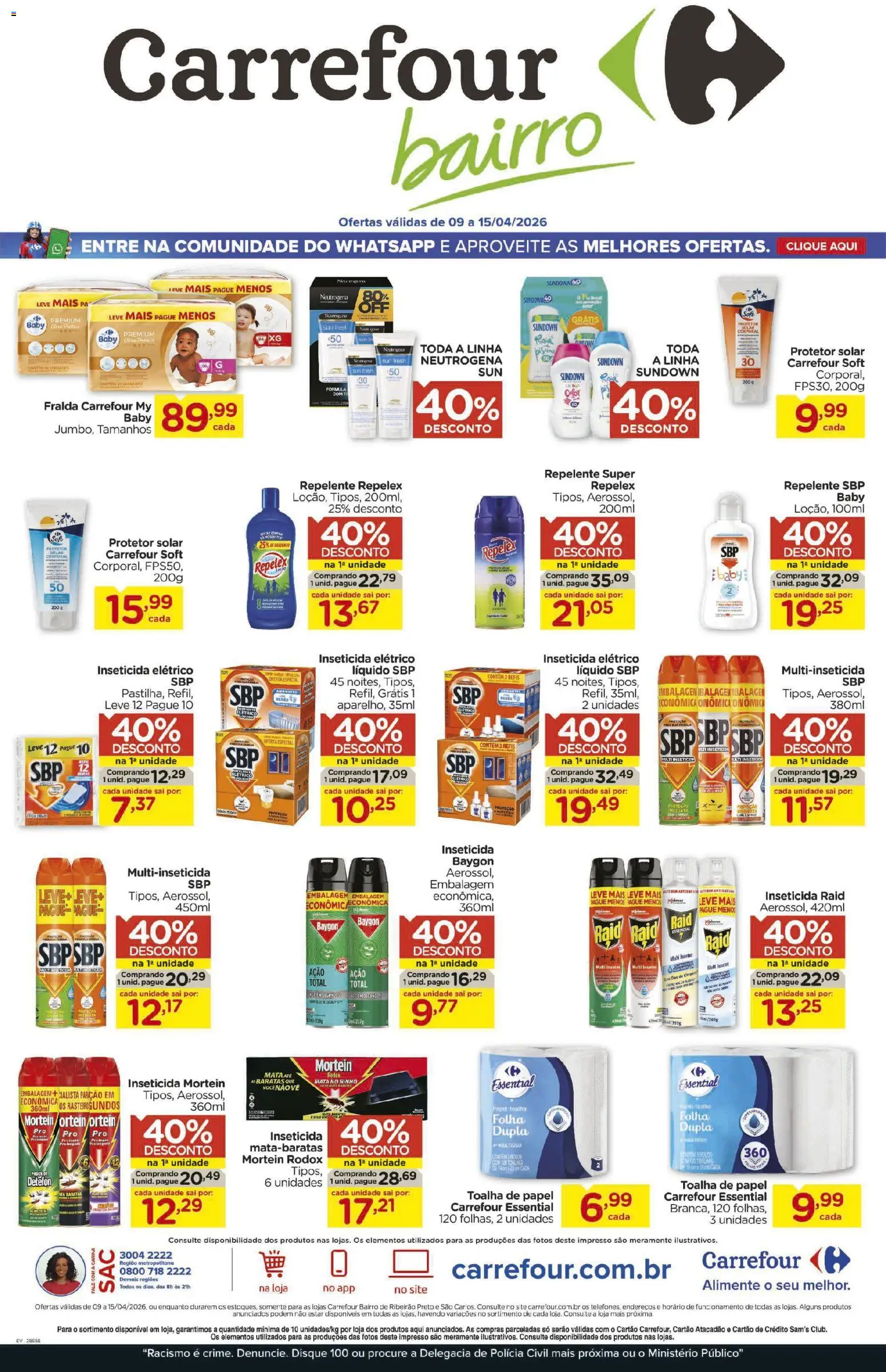 Pré-Visualização do folheto "Carrefour Bairro ofertas Saldão DPH e Perfumaria" da loja Carrefour Bairro válido a partir de 09/04/2026