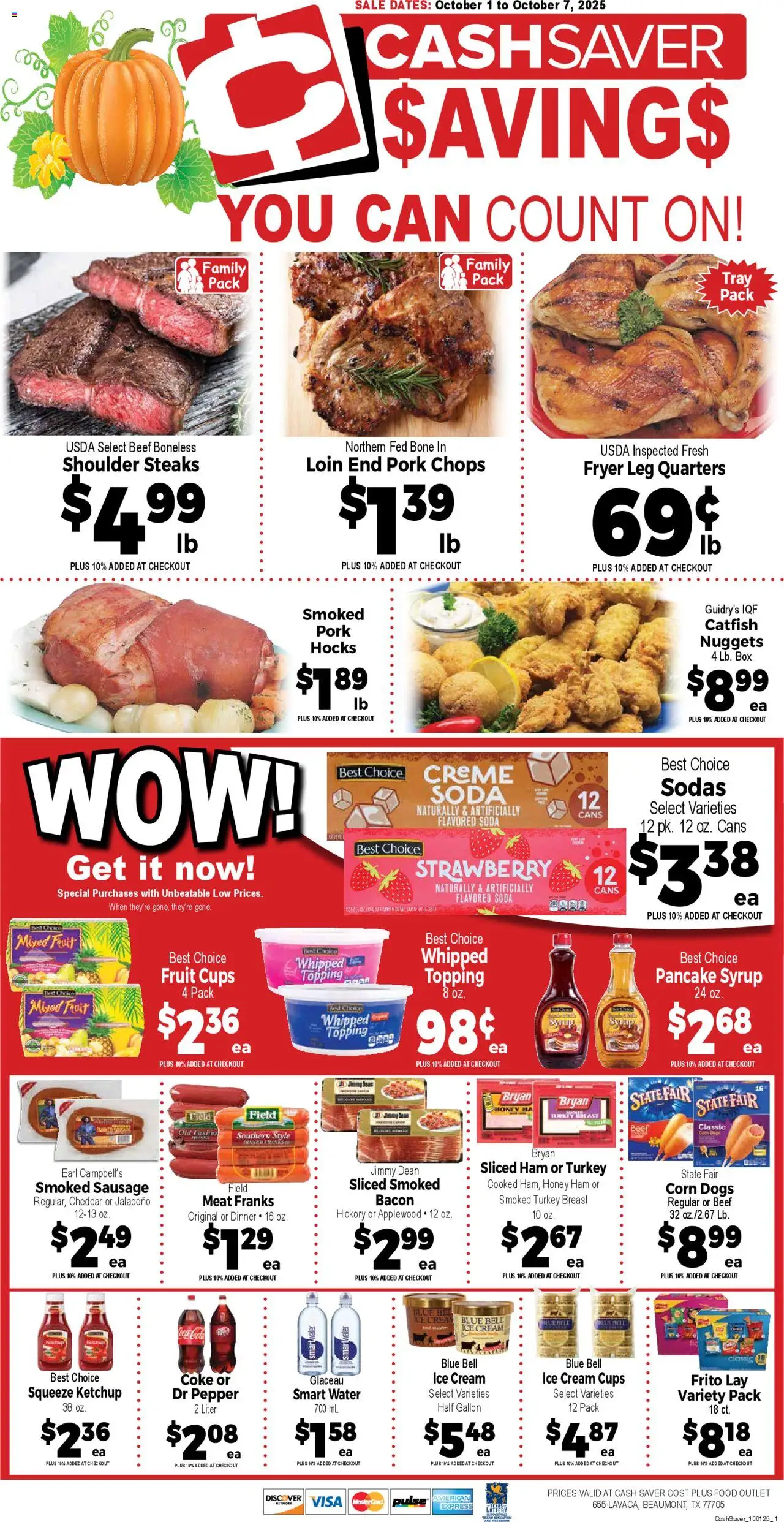 Market Basket Cash Saver from 10/01/2025 - Flyer - Page number 1