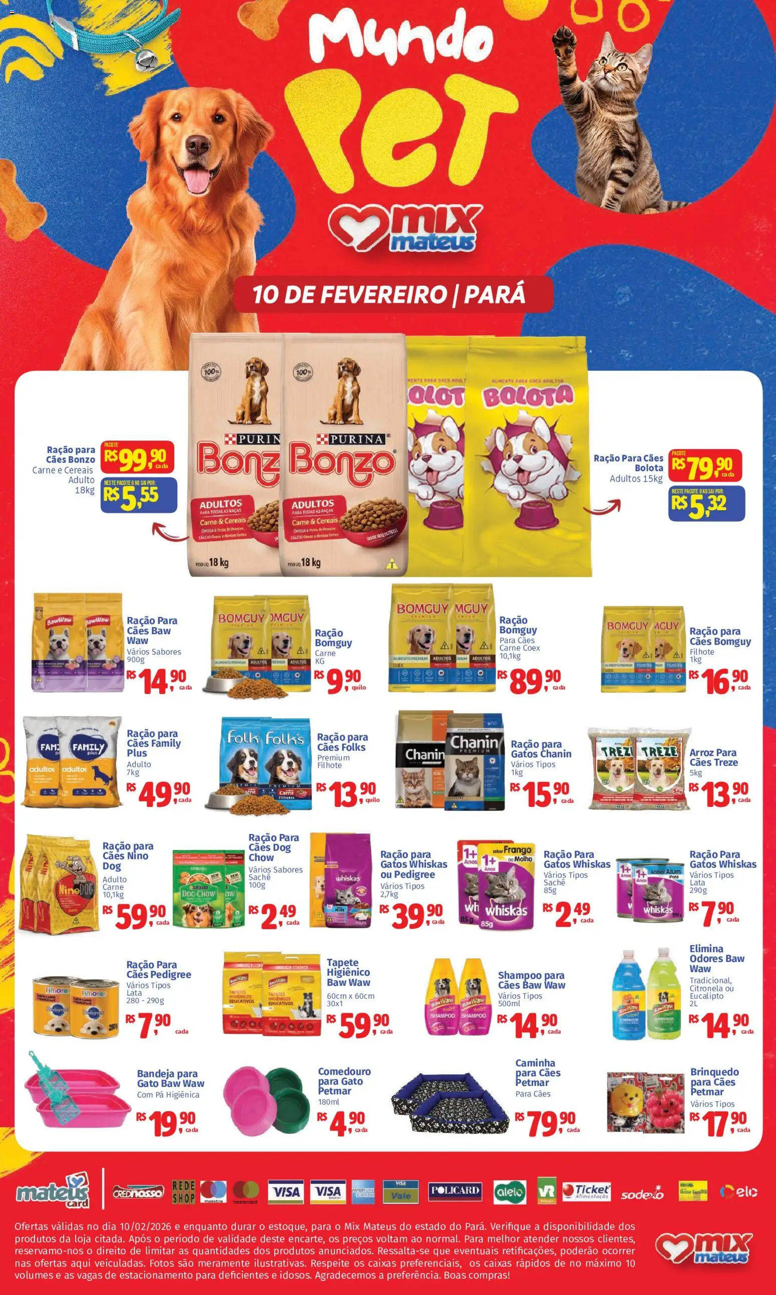 Pré-Visualização do folheto "Ofertas Terça do Pet" da loja Mateus válido a partir de 10/02/2026