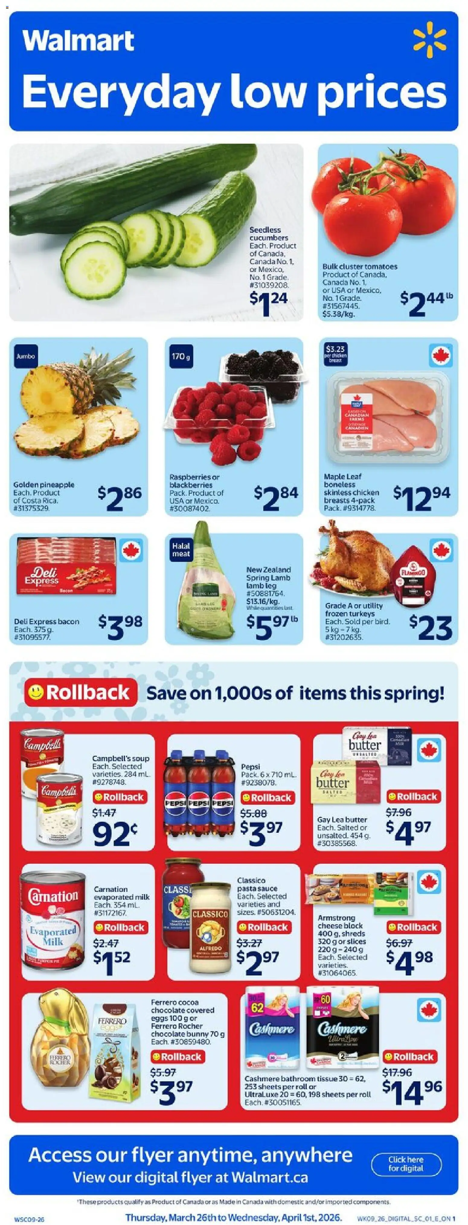 Preview of leaflet Walmart weekly flyer from shop Walmart is valid from Mar 26, 2026
