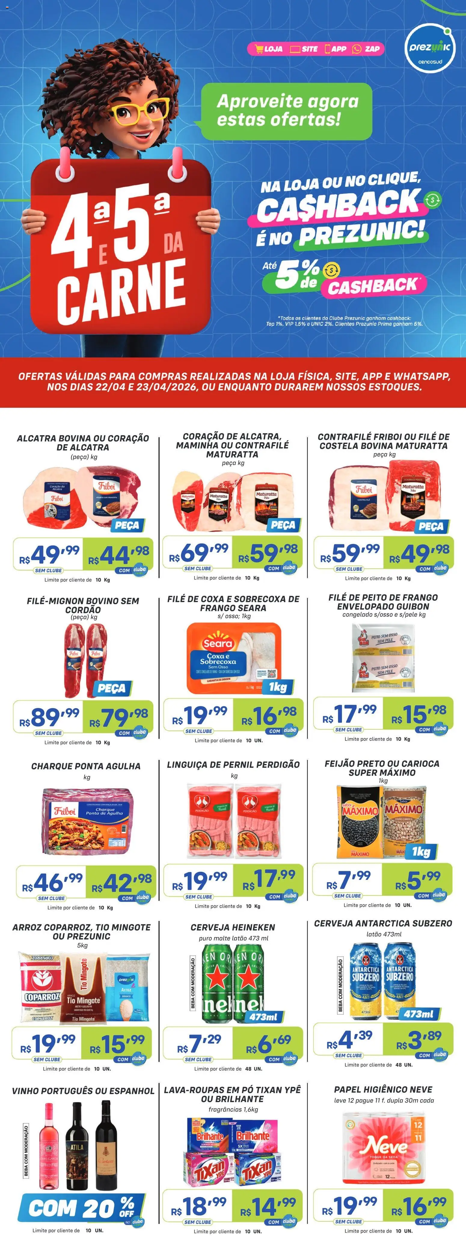 Pré-Visualização do folheto "Prezunic ofertas" da loja Prezunic válido a partir de 22/04/2026