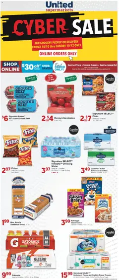 Ad Preview of United Supermarkets Cyber Sale from 10/07/2025