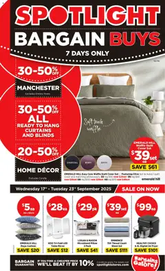 Preview of catalogue Bargain Buys from shop Spotlight valid 17/09/2025
