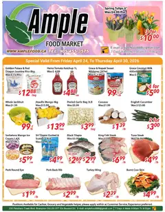 Preview of leaflet Ample Food Market weekly flyer / circulaire from shop Ample Food Market is valid from Apr 24, 2026