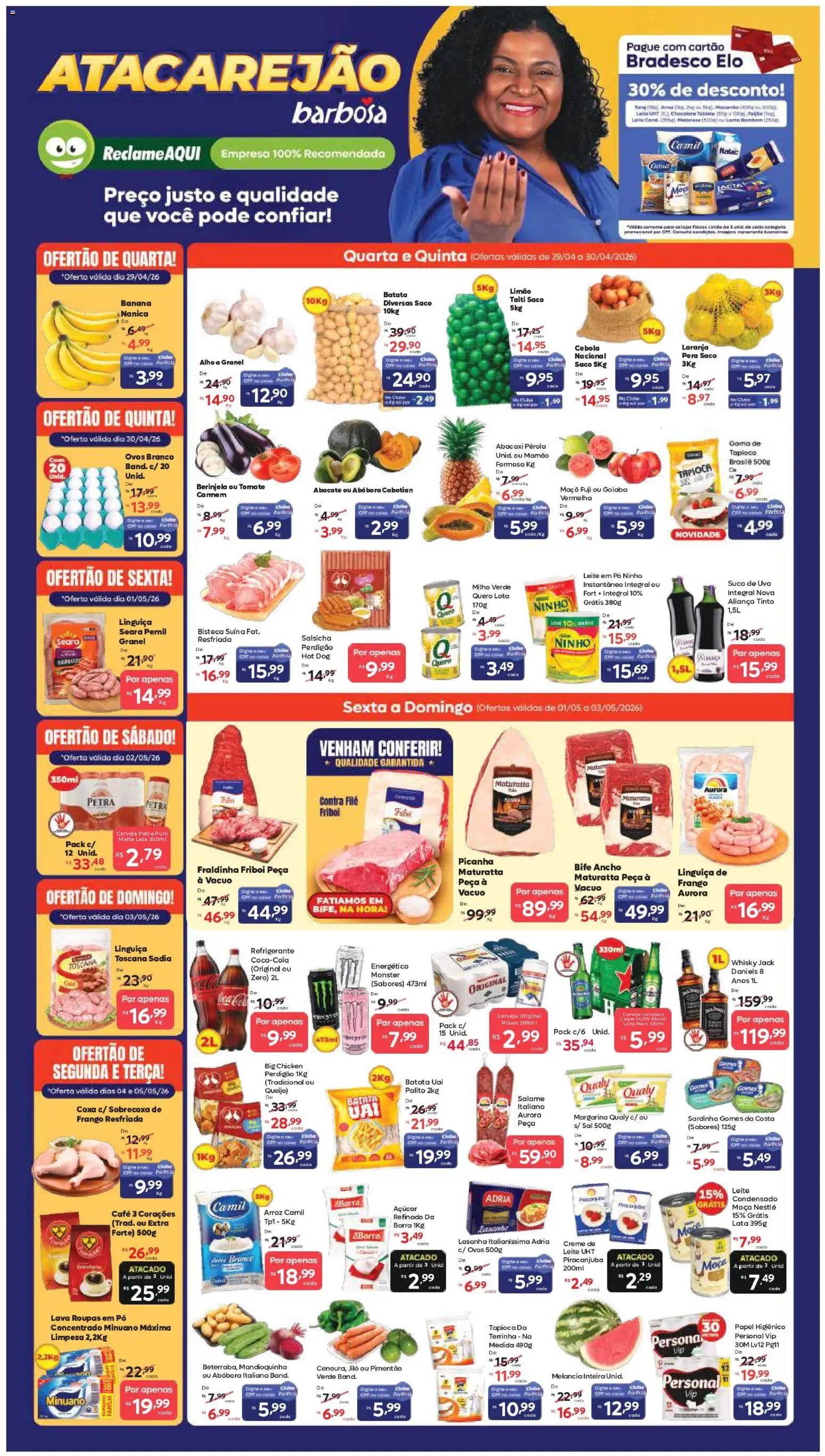Pré-Visualização do folheto "Barbosa Supermercados - Ofertas da semana" da loja Barbosa Supermercados válido a partir de 29/04/2026