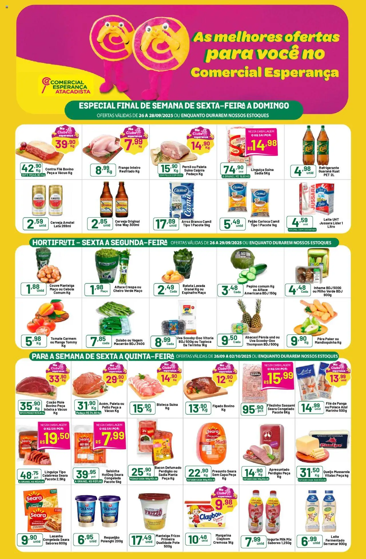 Comercial Esperança folheto "Ofertas da semana" válido a partir de 26/09/2025 - número de página 1