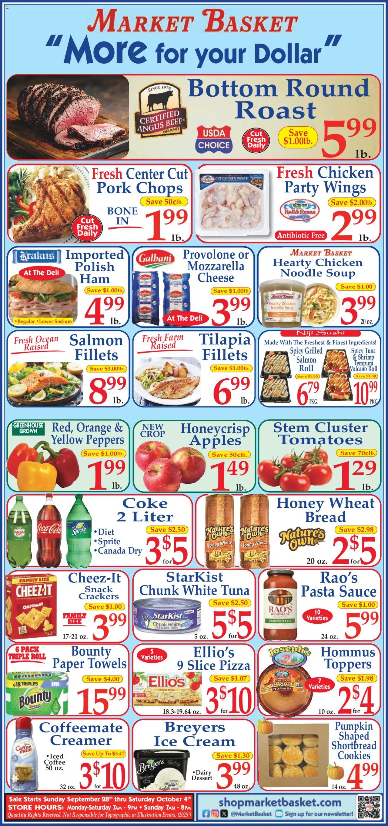 Market Basket Ad from 09/28/2025 - Flyer - Page number 1