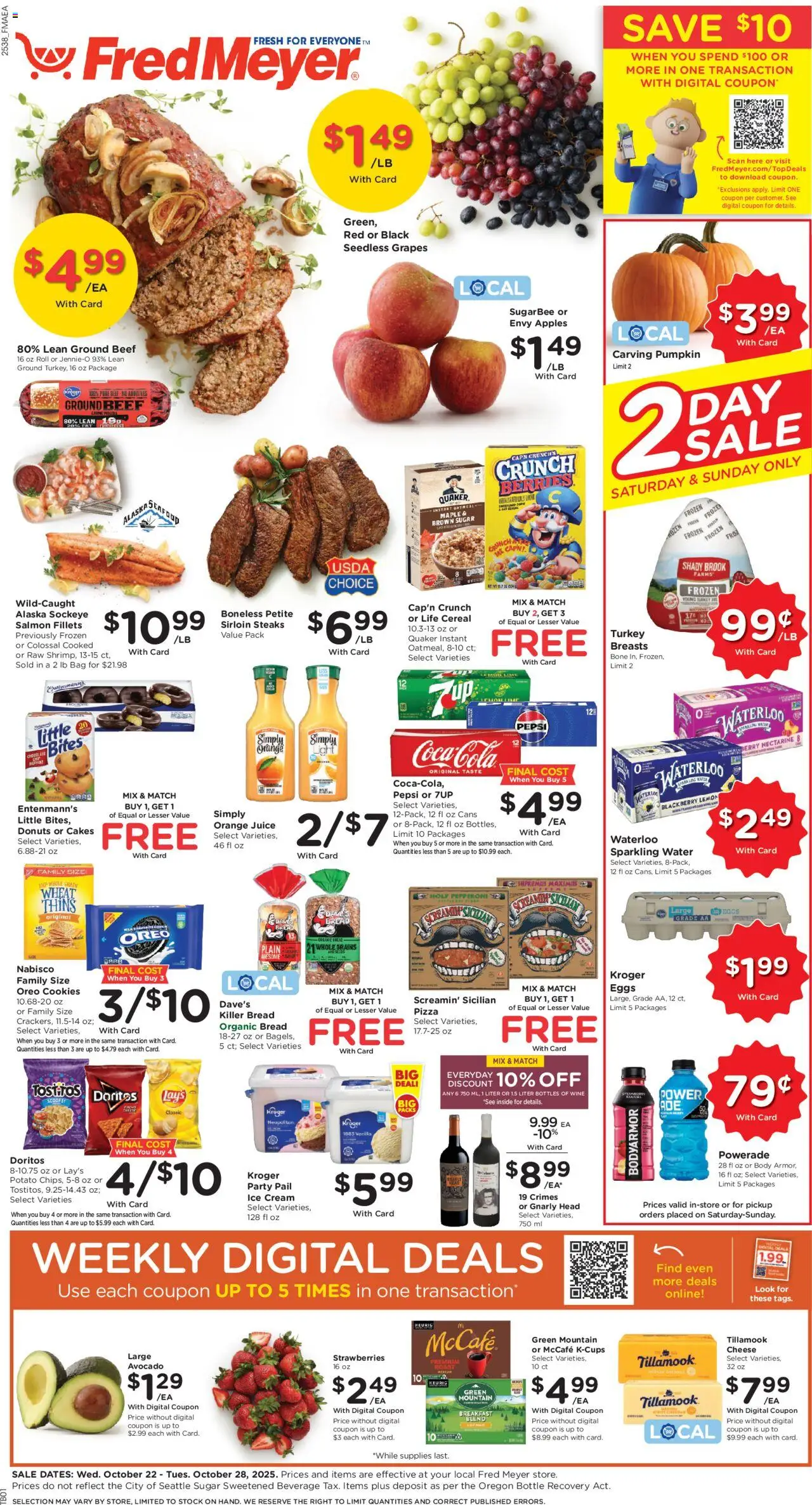 Fred Meyer Weekly Ad from 10/22/2025 - Flyer - Page number 1