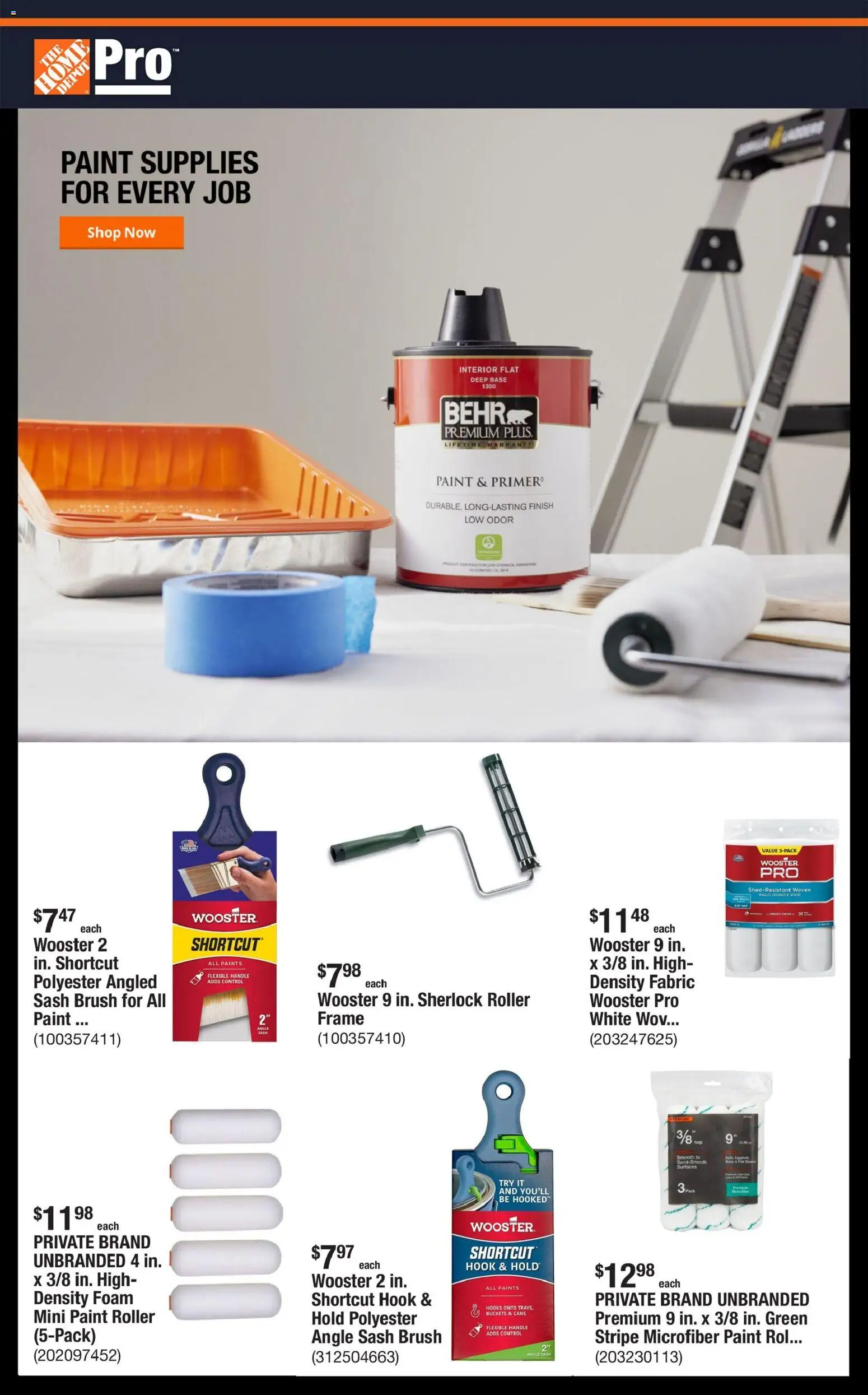 Ad Preview of Home Depot Home Depot Shop Pro Ad - FL from 03/23/2026 - Hook, Brush, Foam