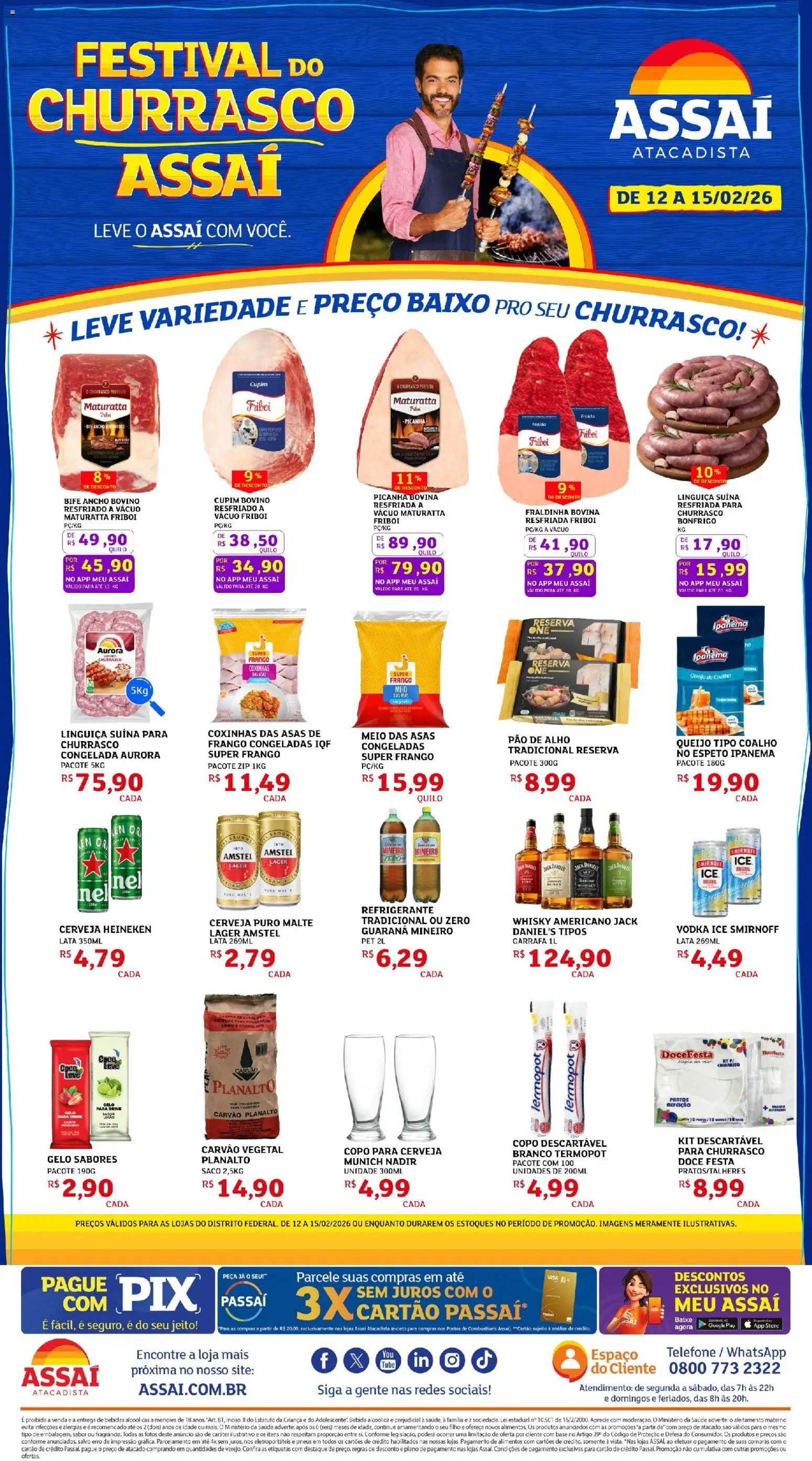 Pré-Visualização do folheto "Encarte - DF" da loja Assaí Atacadista válido a partir de 12/02/2026