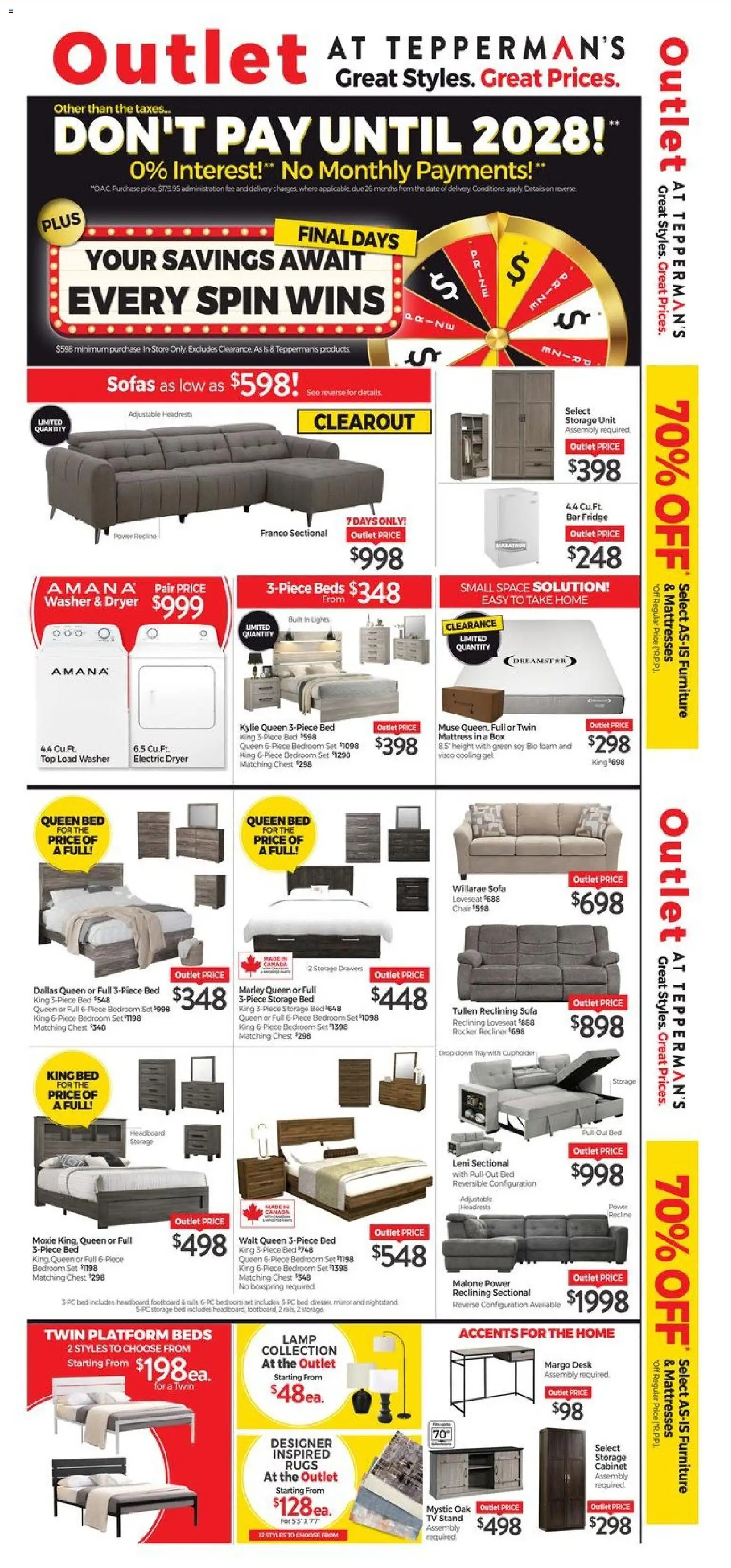 Preview of leaflet Outlet from shop Tepperman's is valid from Nov 06, 2025