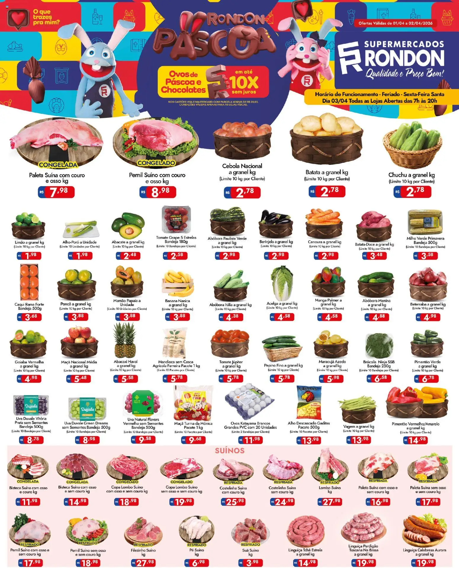 Pré-Visualização do folheto "Supermercados Rondon - Ofertas da semana" da loja Supermercados Rondon válido a partir de 01/04/2026