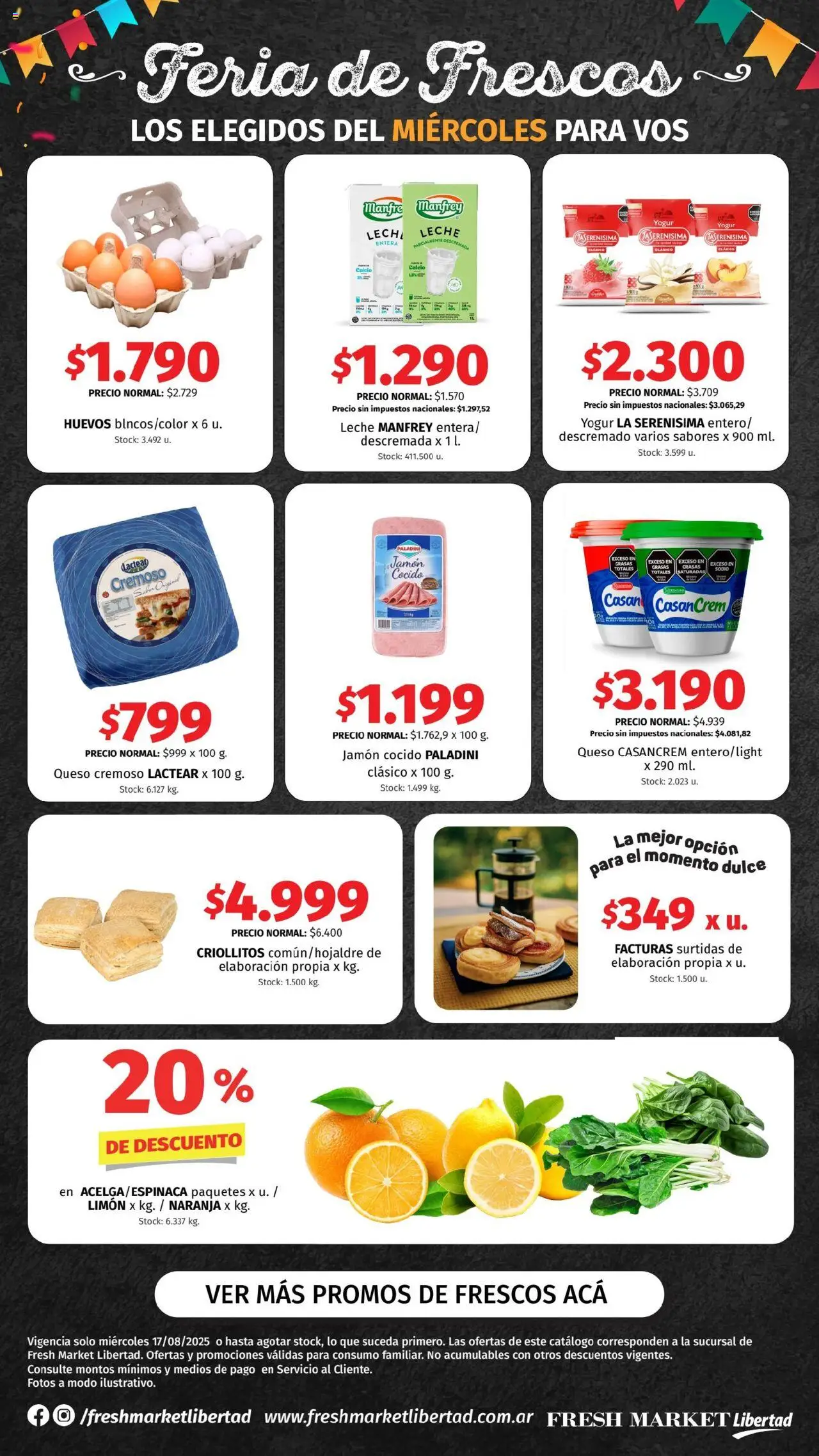 Hipermercado Libertad Feria de Frescos del 16/08/2025 Online
