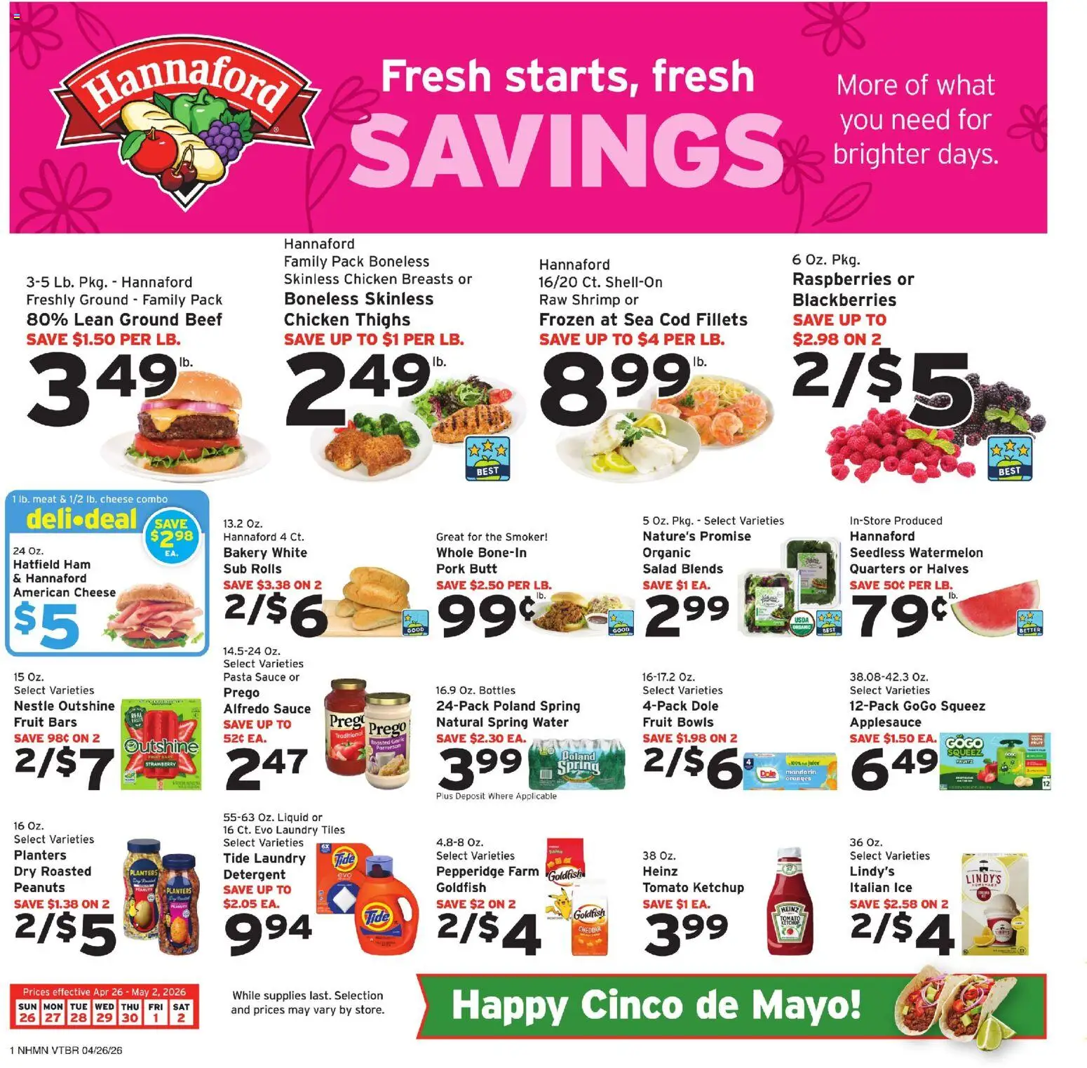 Ad Preview of Hannaford Hannaford Weekly Ad from 04/26/2026
