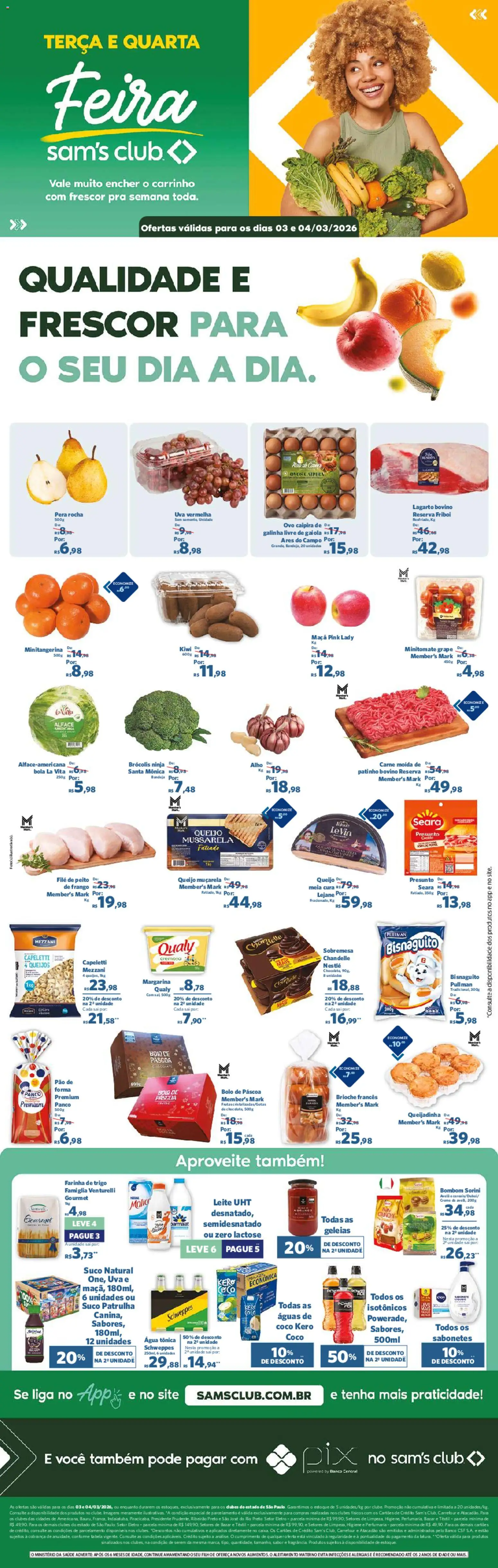 Pré-Visualização do folheto "Sam's Club ofertas Feira" da loja Sam's Club válido a partir de 03/03/2026