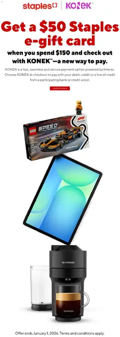 Preview of leaflet Weekly flyer / circulaire from shop Staples is valid from Dec 12, 2025 | Page: 2