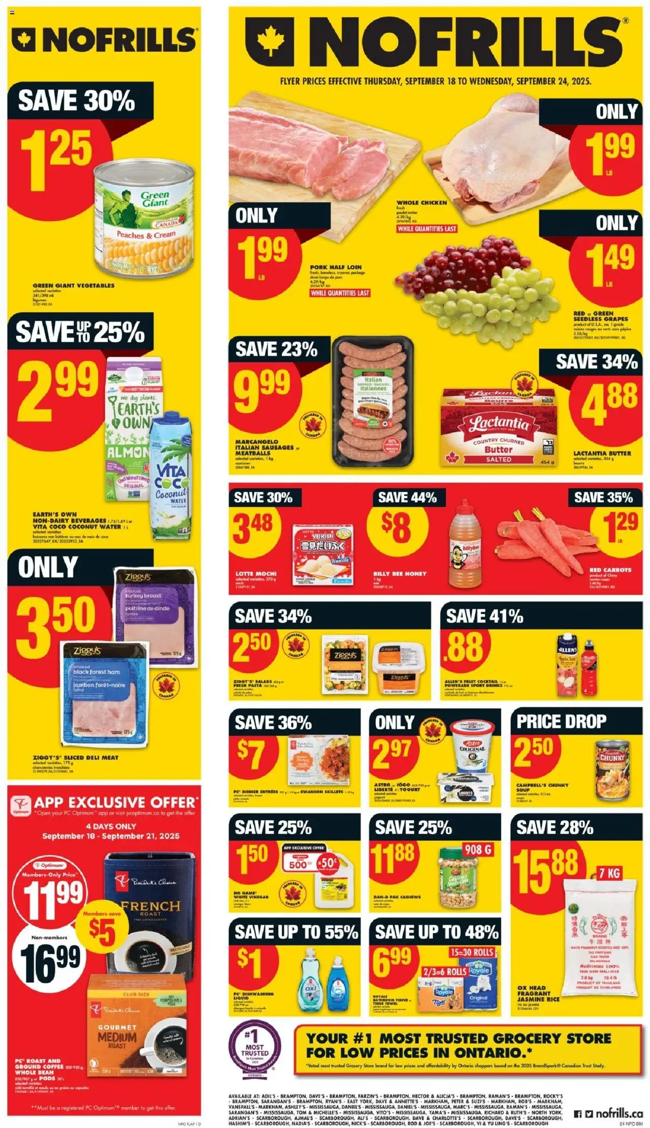 No Frills flyer valid from Sep 18, 2025 - page number 1