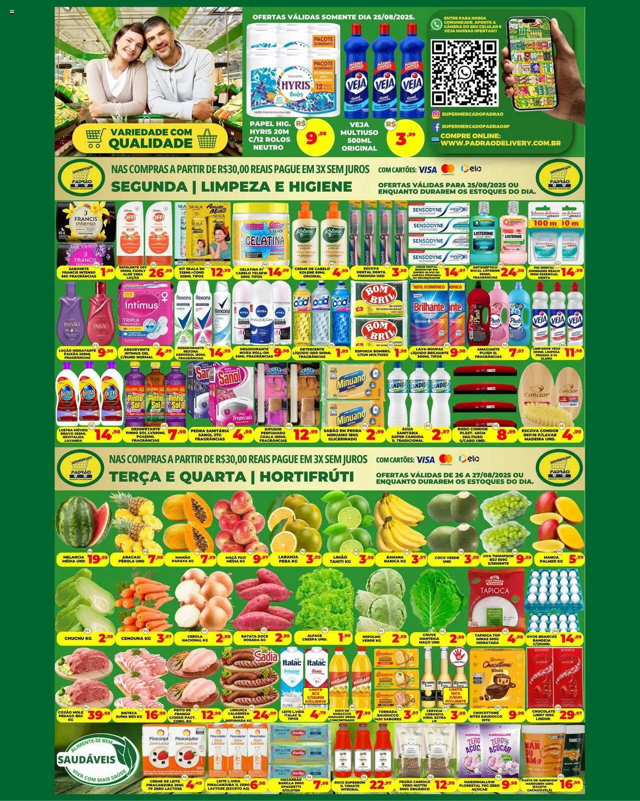 Supermercado Padrão folheto "Ofertas da semana" válido a partir de 25/08/2025 - número de página 1