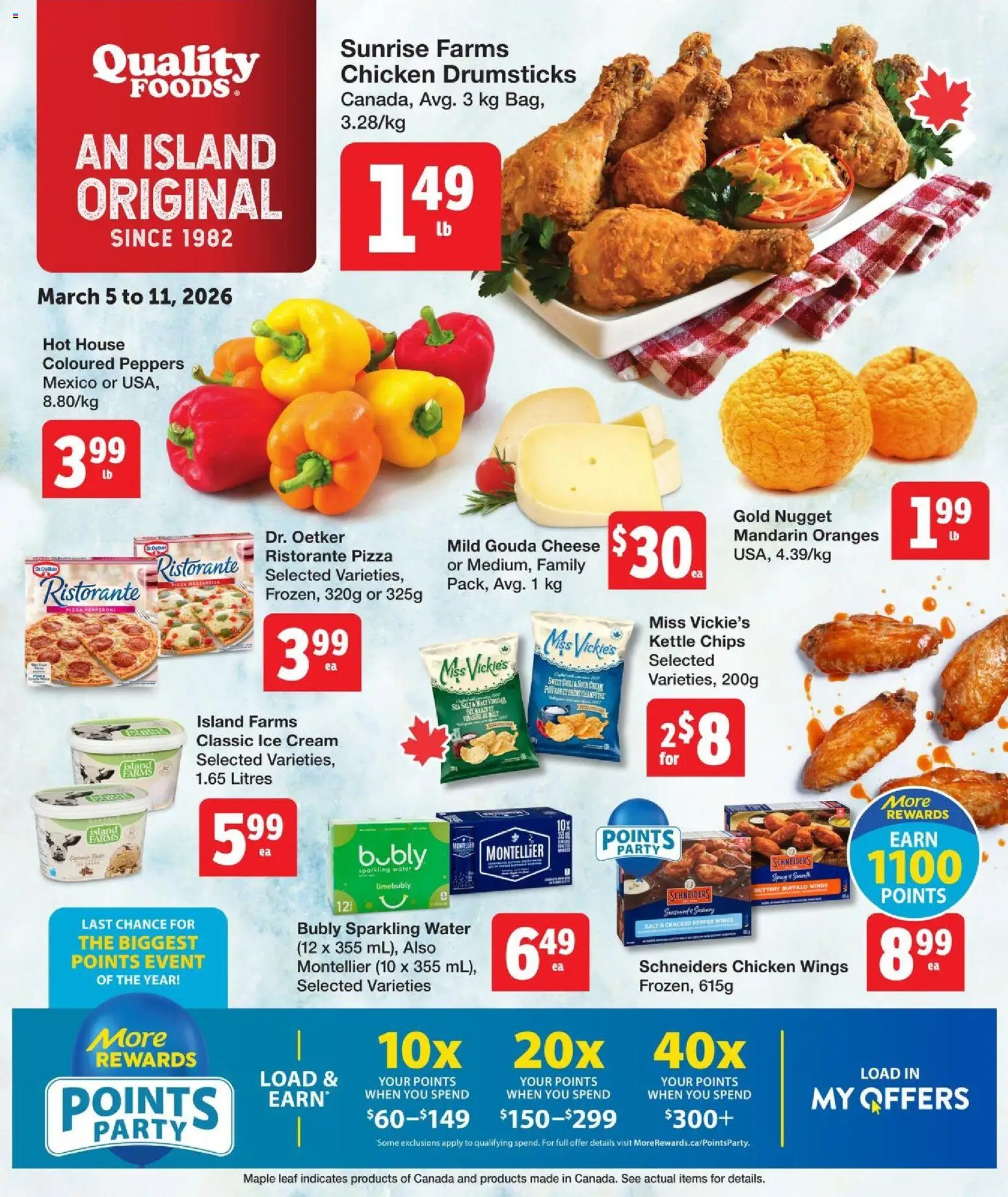 Preview of leaflet Weekly flyer / circulaire from shop Quality Foods is valid from Mar 05, 2026