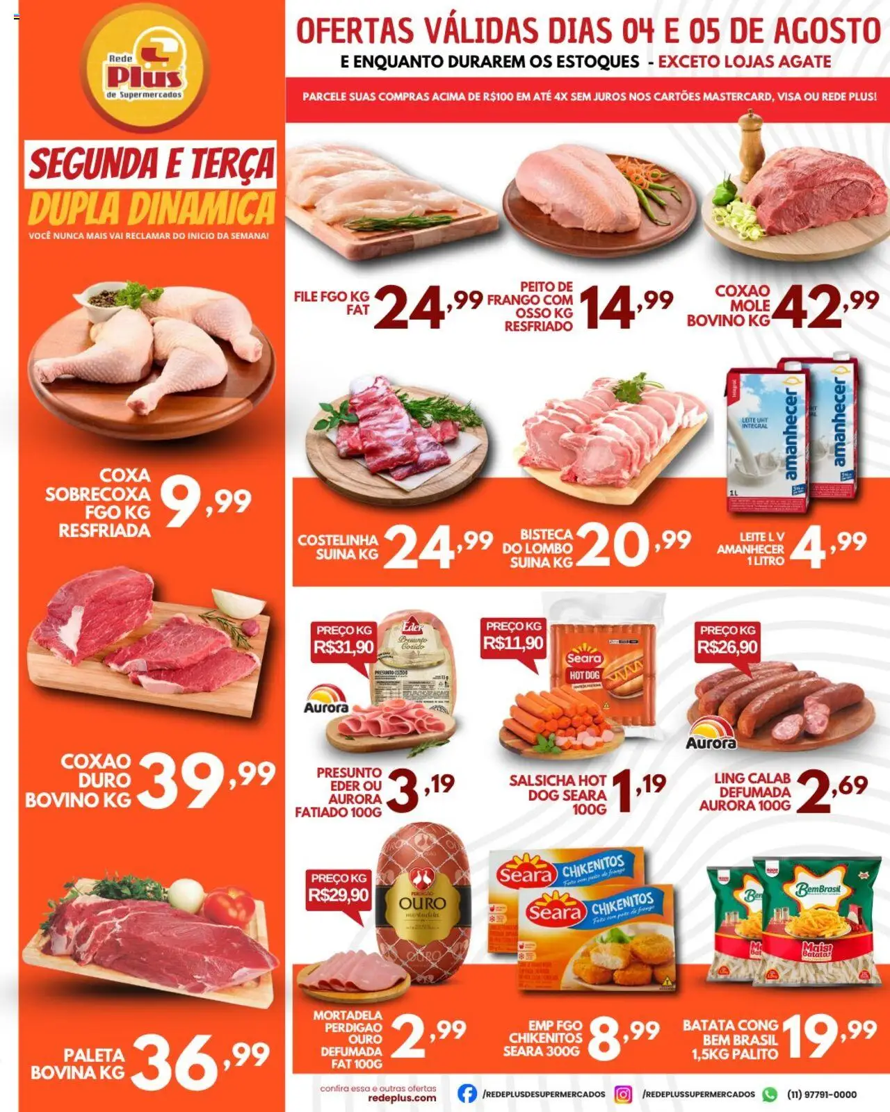 Rede Plus Supermercados folheto "Ofertas da semana" válido a partir de 04/08/2025 - número de página 1