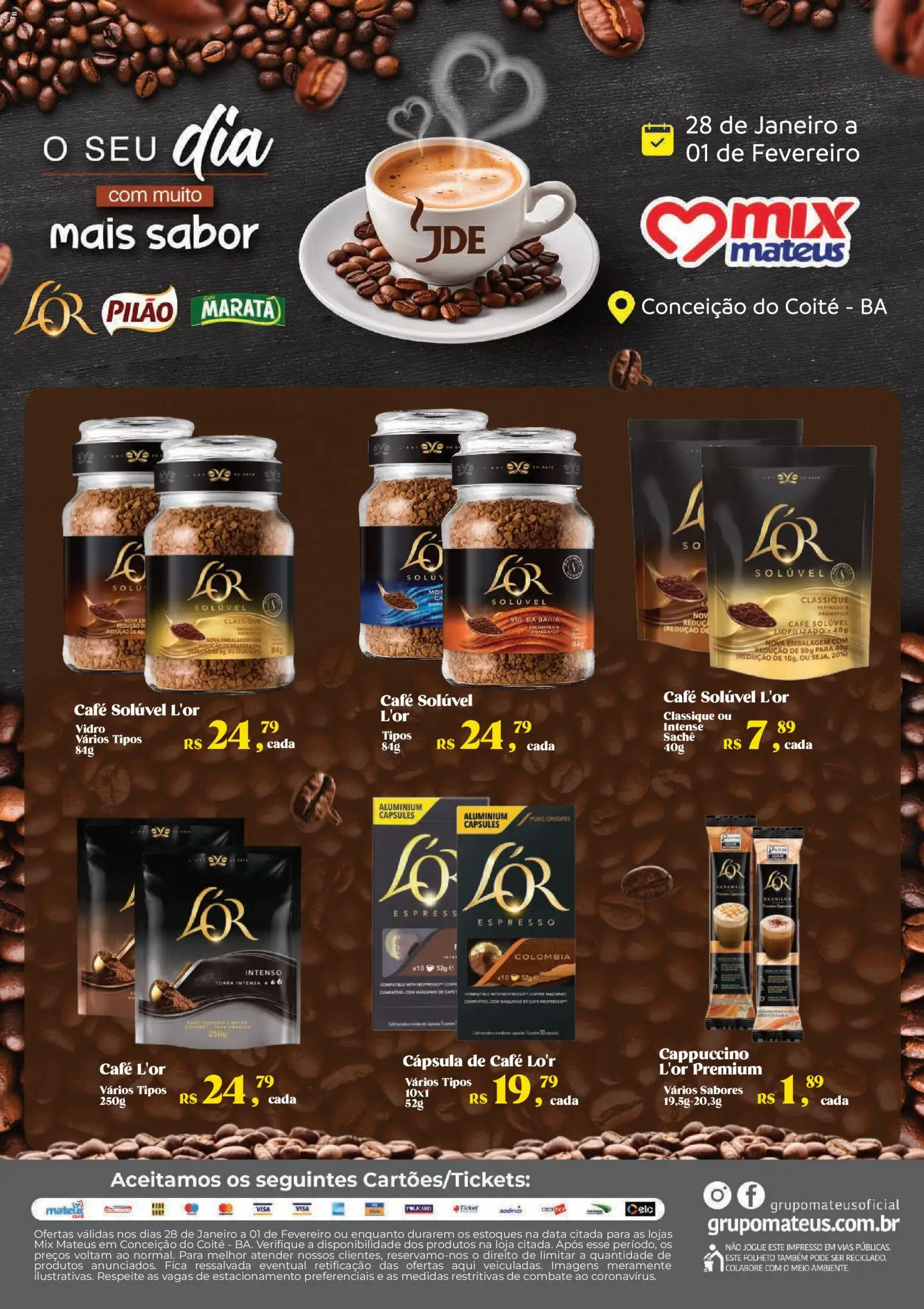 Pré-Visualização do folheto "Ofertas Festival do Cafe" da loja Mateus válido a partir de 28/01/2026