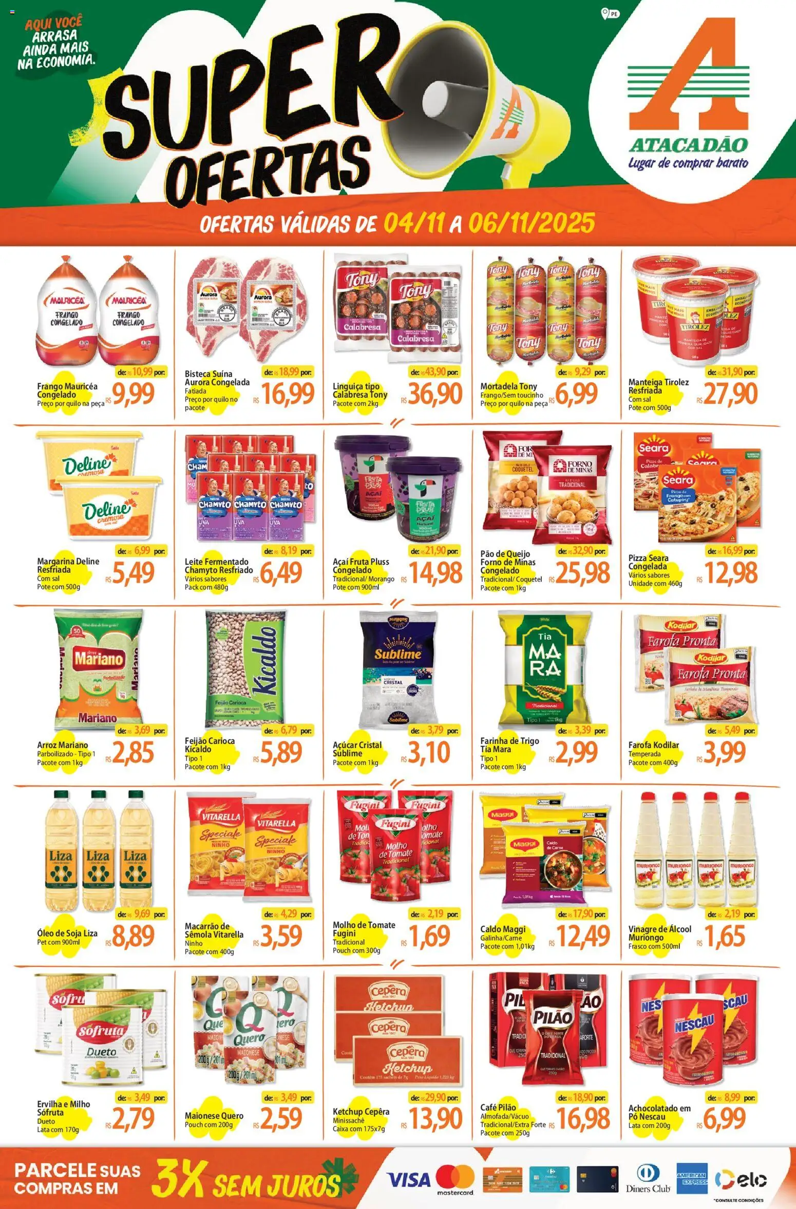 Pré-Visualização do folheto "Ofertas - PE" da loja Atacadão válido a partir de 04/11/2025