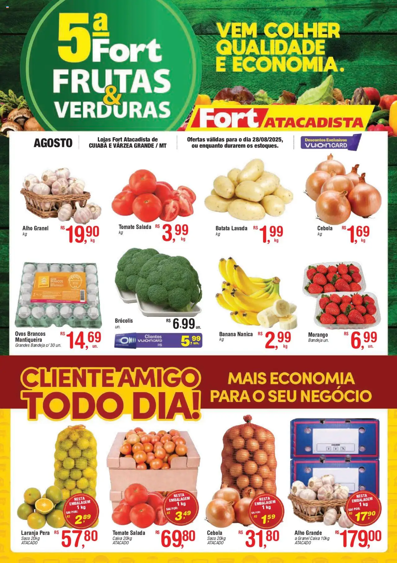 Fort Atacadista folheto "Ofertas Frutas, Verduras" válido a partir de 28/08/2025 - número de página 1