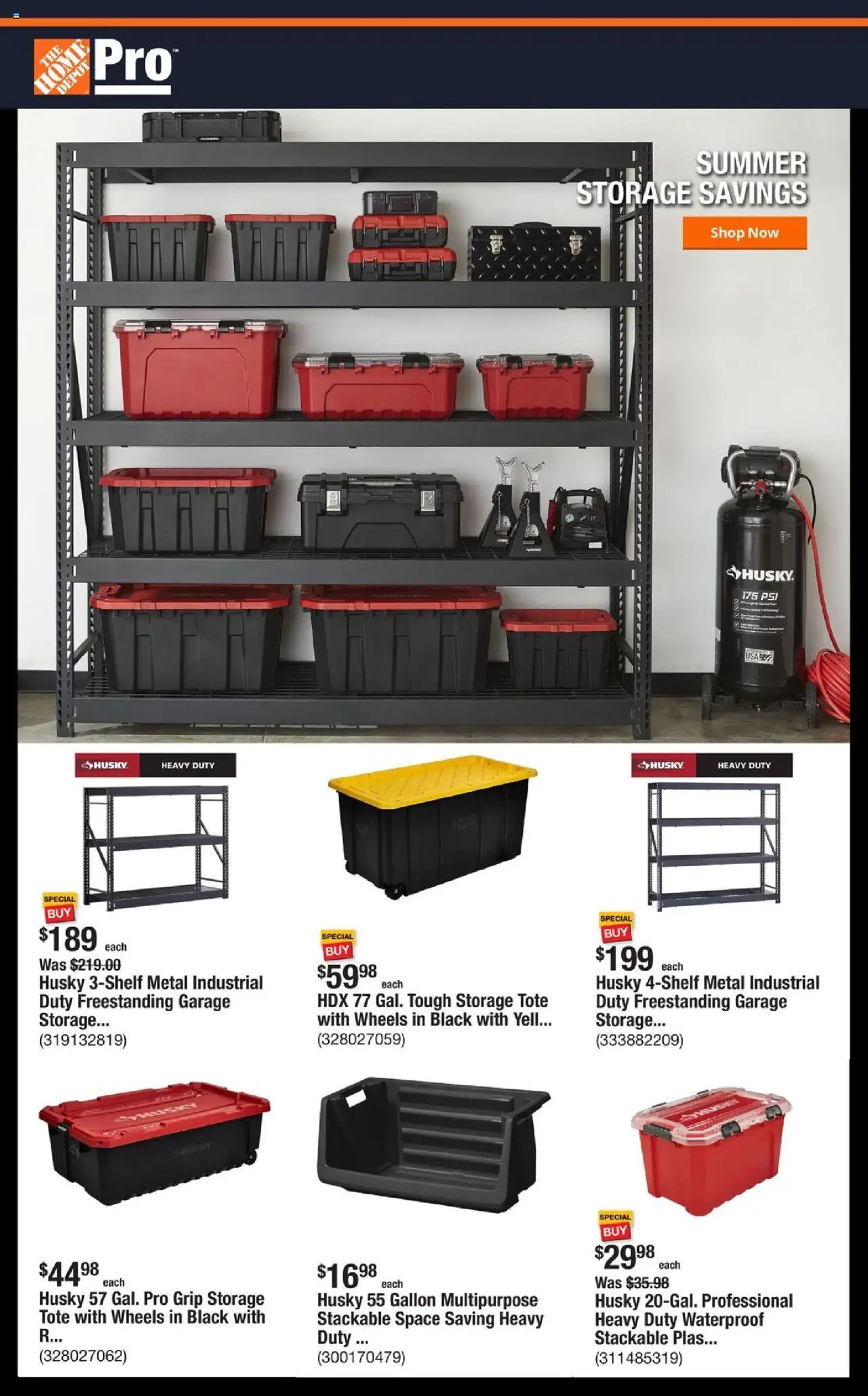 Home Depot Shop Pro Ad from 08/11/2025 - Flyer - Page number 1