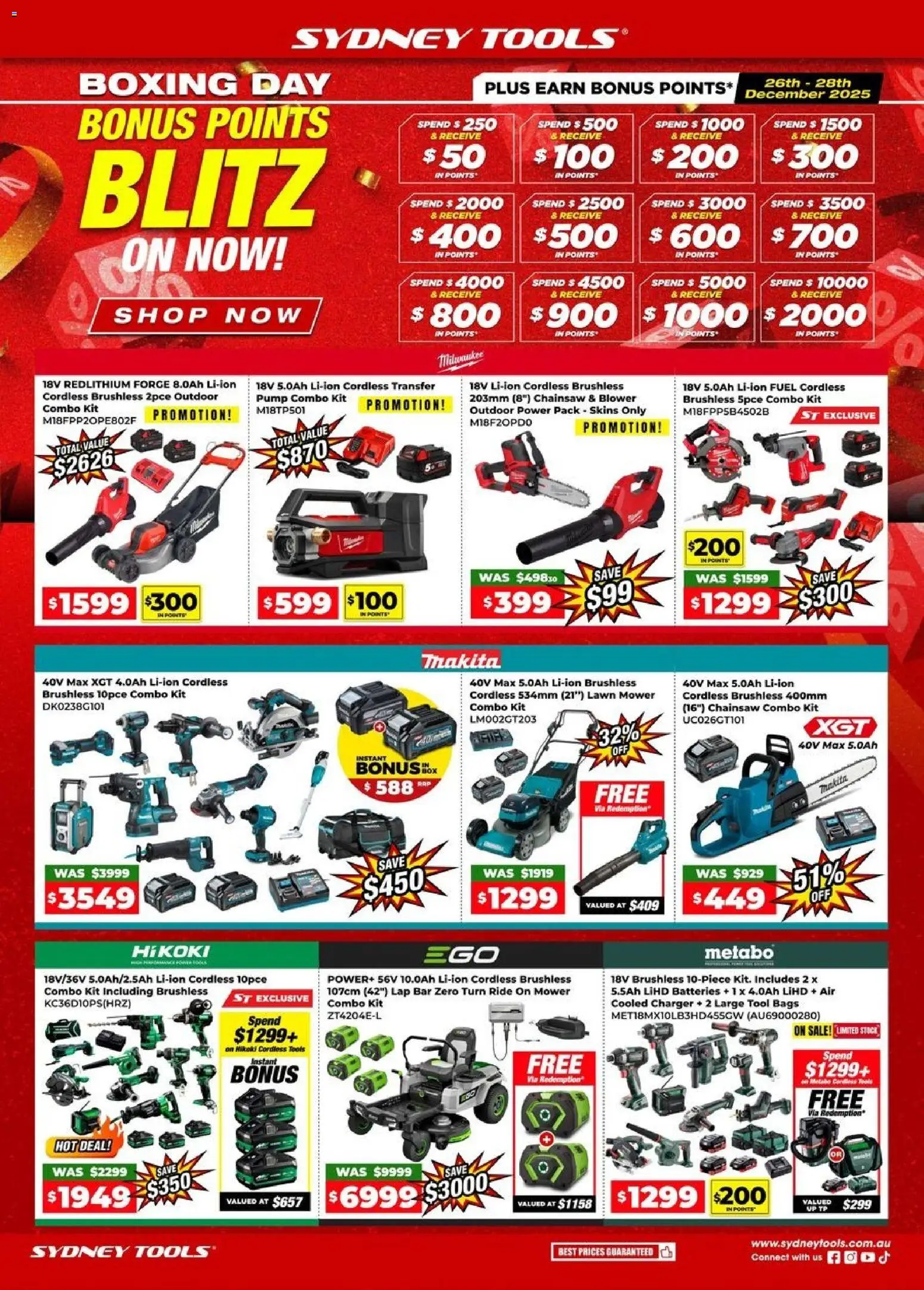 Preview of catalogue Catalogue from shop Sydney Tools valid 26/12/2025
