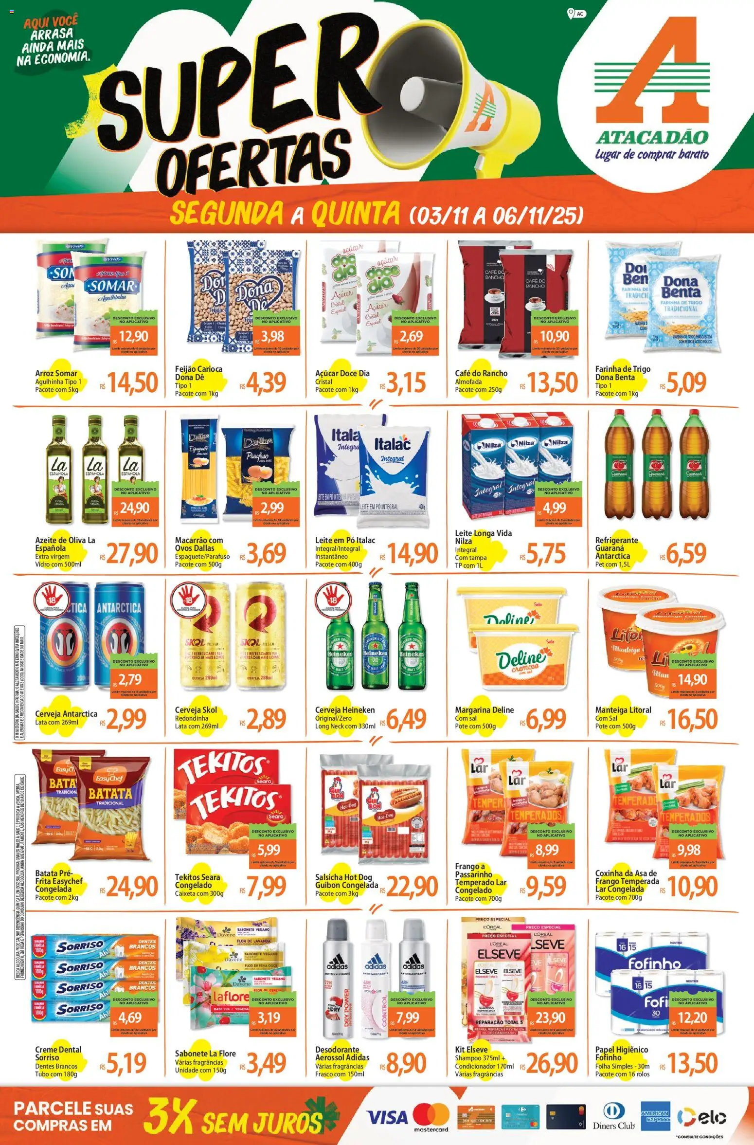 Pré-Visualização do folheto "Ofertas - AC" da loja Atacadão válido a partir de 03/11/2025