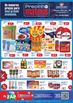 Pré-Visualização do folheto "Ofertas Precinho Mateus" da loja Mateus válido a partir de 13/10/2025