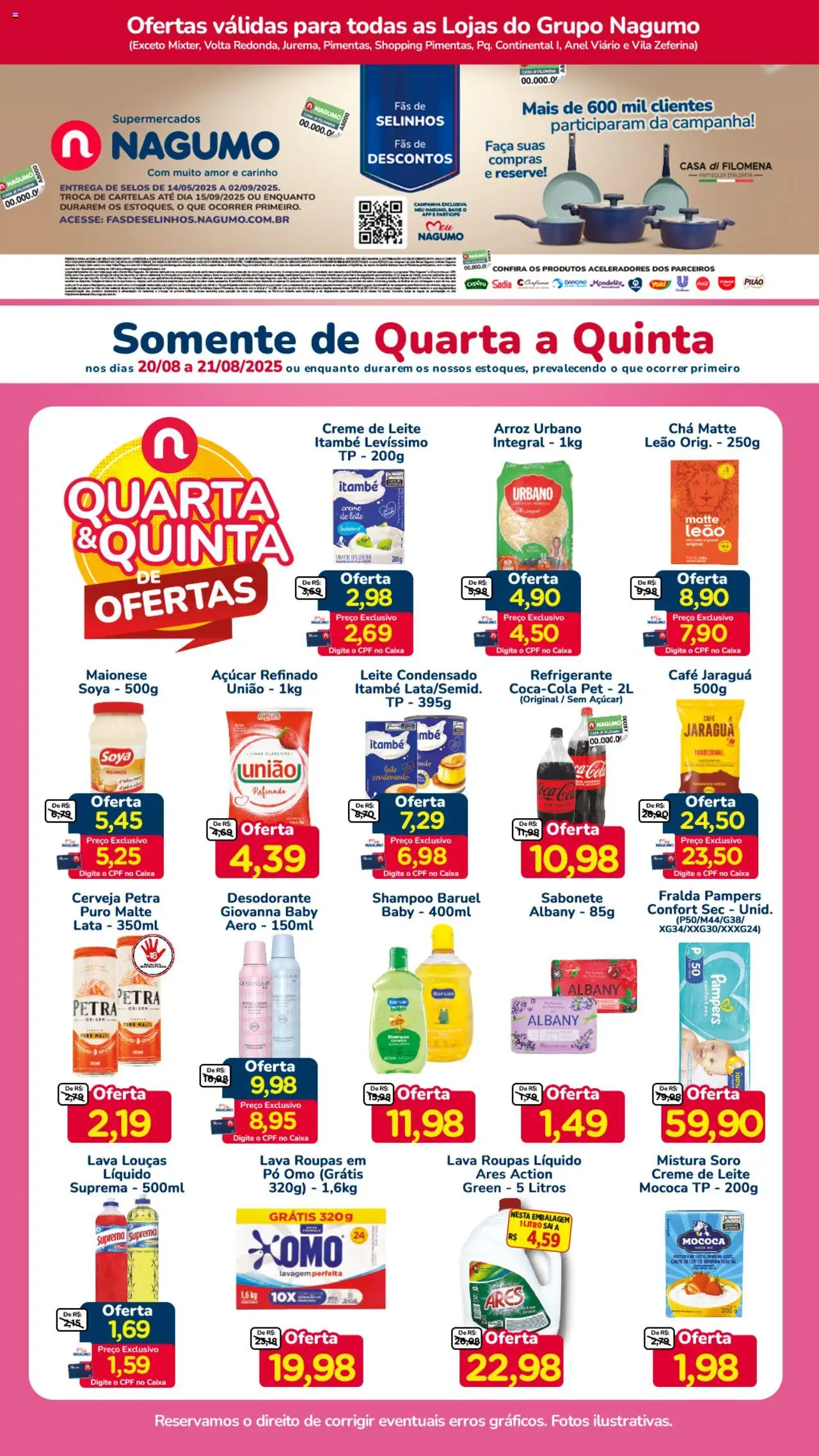 Nagumo folheto "Ofertas Quarta e Quinta" válido a partir de 20/08/2025 - número de página 1