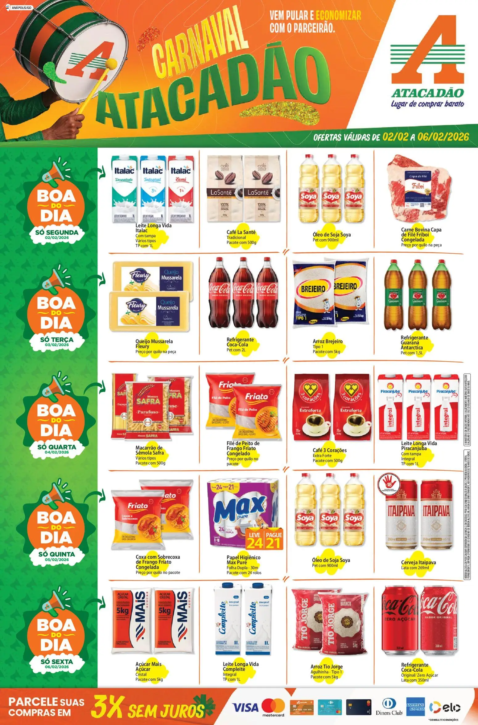 Pré-Visualização do folheto "Ofertas - GO" da loja Atacadão válido a partir de 02/02/2026