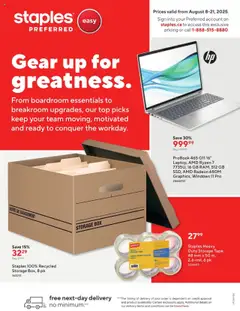 Preview of leaflet Business Flyer from shop Staples is valid from Aug 08, 2025