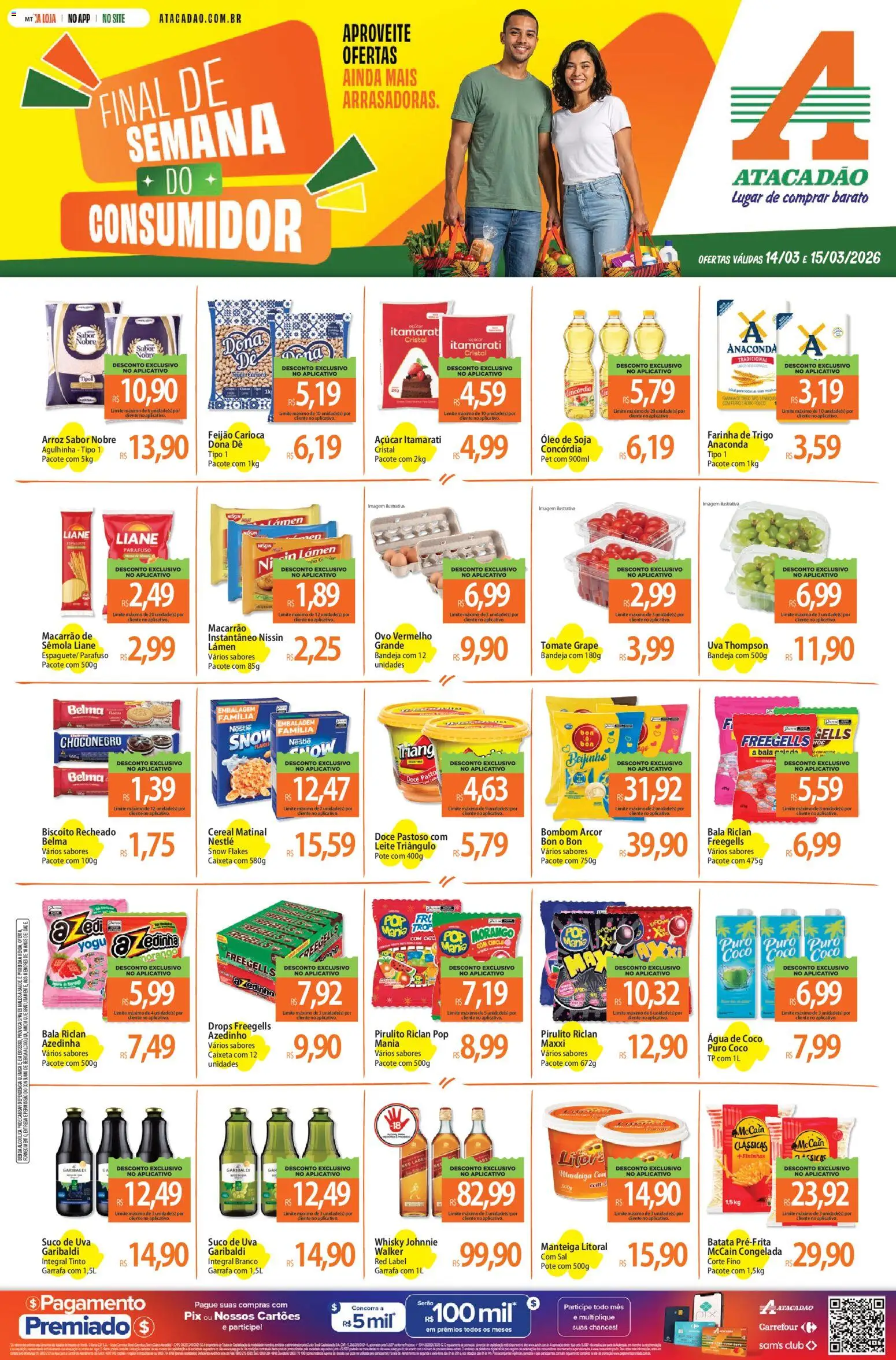 Pré-Visualização do folheto "Atacadão ofertas - MT" da loja Atacadão válido a partir de 14/03/2026