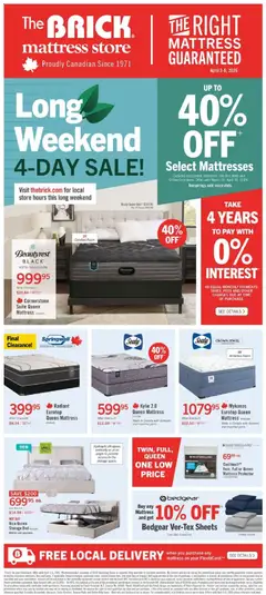 Preview of leaflet The Brick - Brick Mattress Store from shop The Brick is valid from Mar 31, 2026