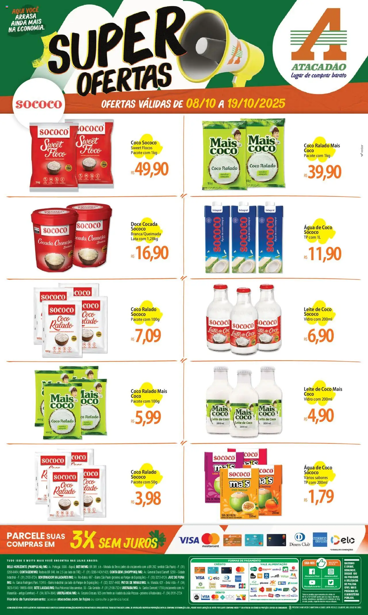 Atacadão folheto "Ofertas - MG" válido a partir de 08/10/2025 - número de página 1